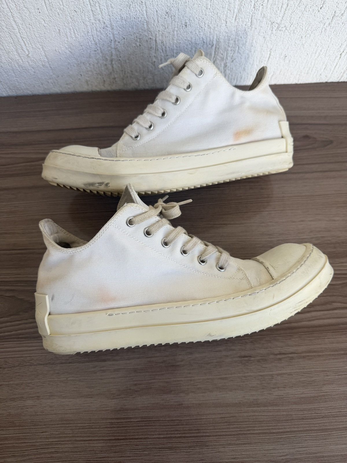 Rick Owens Drkshdw Khaki canvas ramones Size US 8 / EU 41 - 2 Thumbnail
