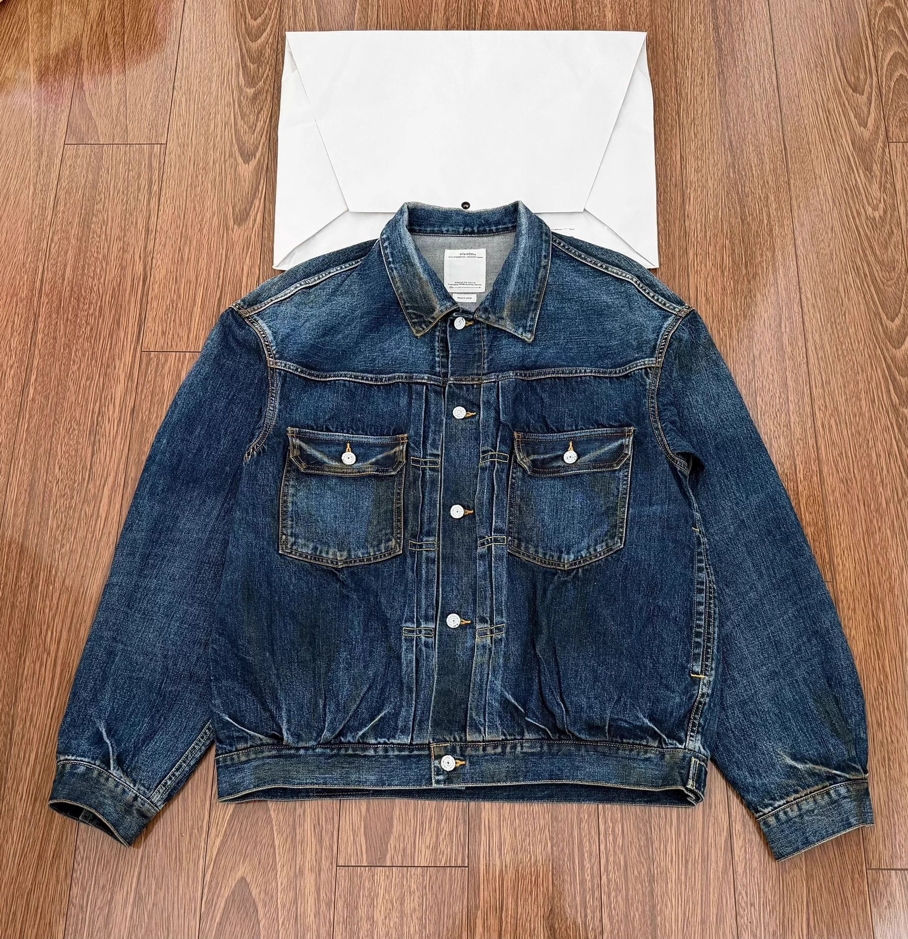 Visvim VISVIM JKT Dry DMGD Salt Shrink Yellow Mud Denim 3 Size US L / EU 52-54 / 3 - 3 Thumbnail