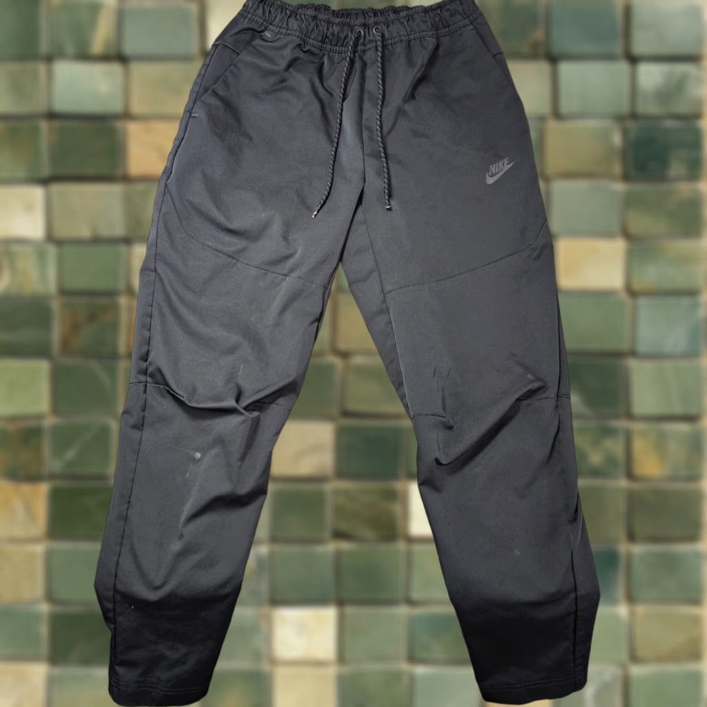 Nike Nike Sportswear Tech Pants Mens Small Black Jogger Woven Active Athleisure Size US 29 - 1 Thumbnail