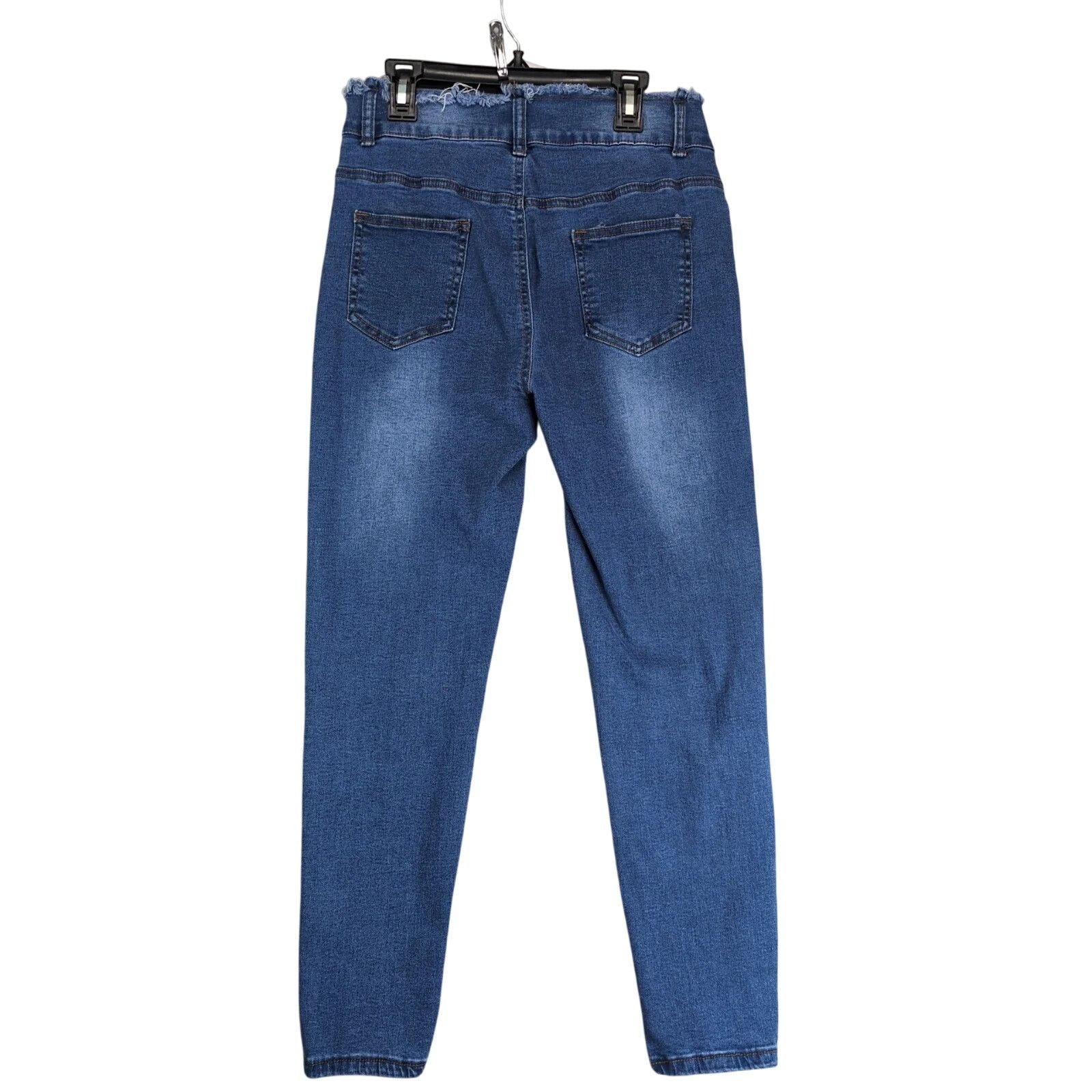 Other Bamboo Raw Cut High Waist Skinny Jeans Size 7/8 Distressed Size 28" / US 6 / IT 42 - 2 Thumbnail