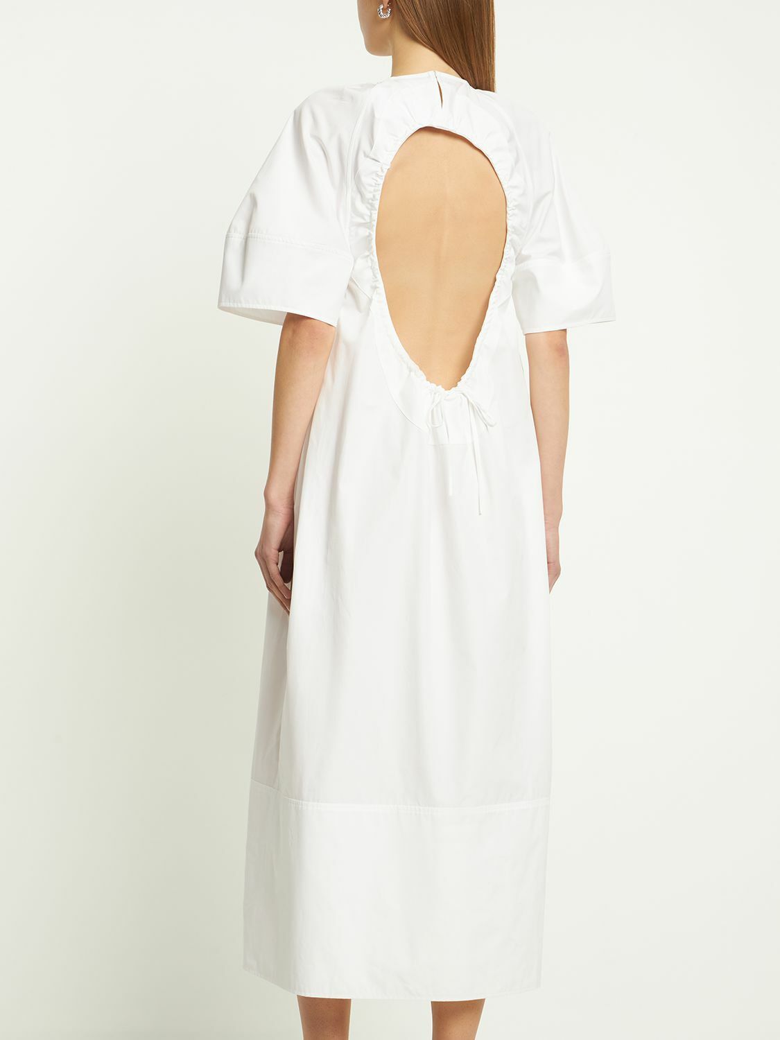Jil Sander o1y0925 Midi Dress in White Size XS / US 0-2 / IT 36-38 - 4 Thumbnail