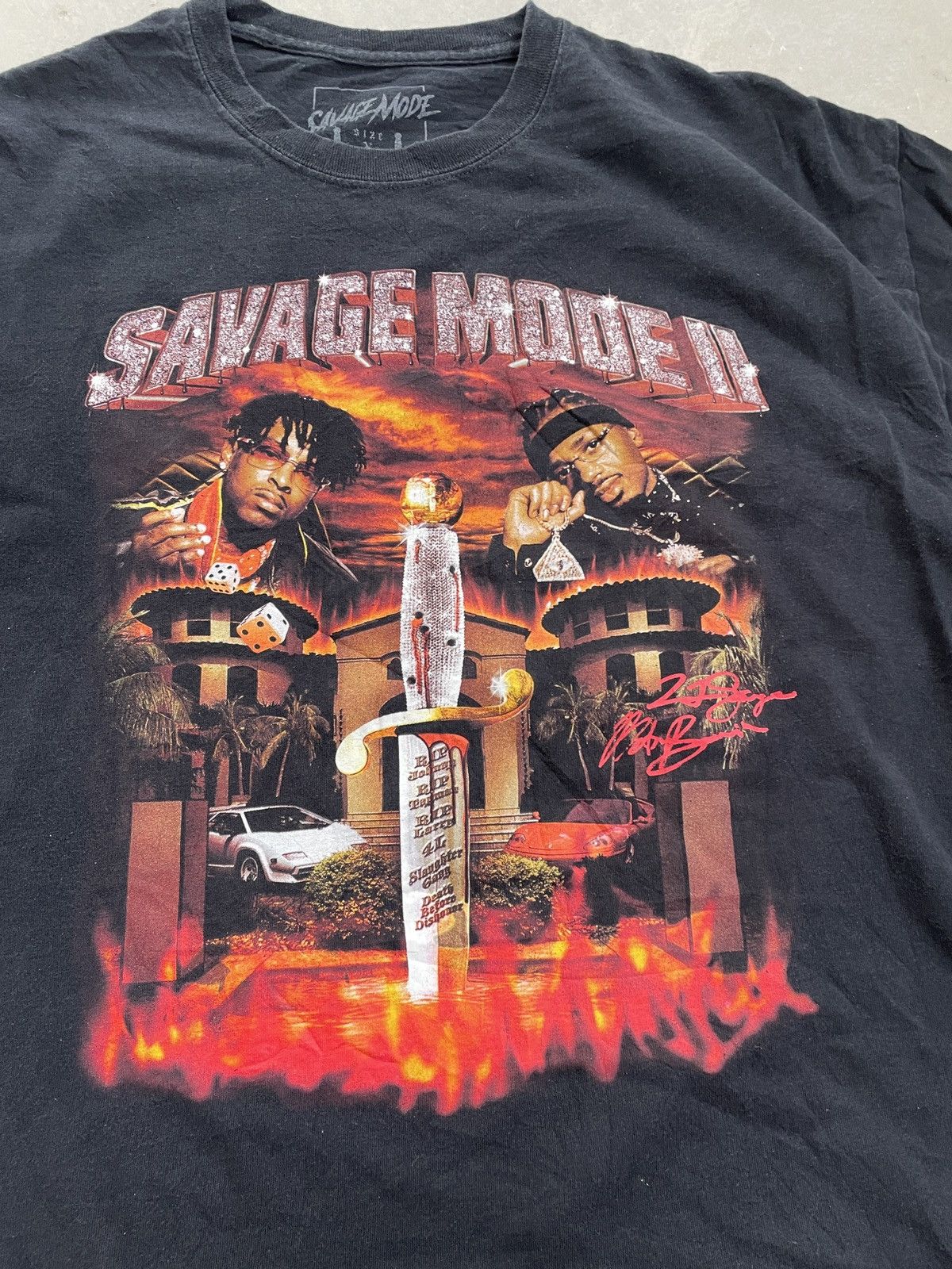 Rap Tees SAVAGE MODE 2 RAP TEE Size US XL / EU 56 / 4 - 2 Thumbnail
