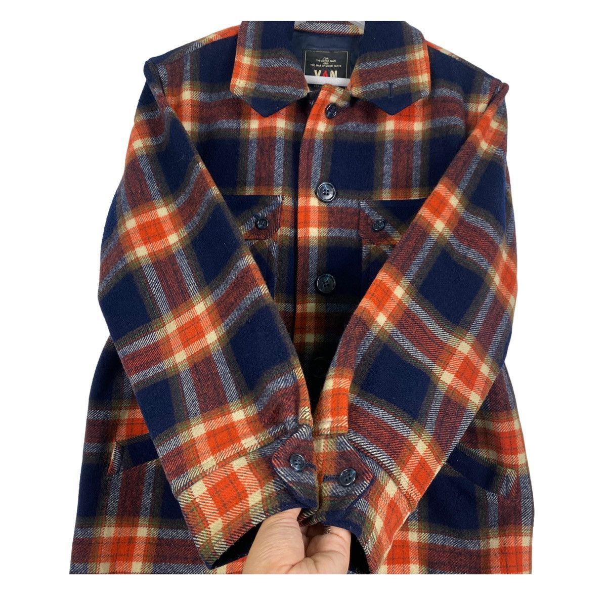 Japanese Brand × Van 💥VAN JAC TARTAN CHECKER WORKER WESTERN WOOL JACKET Size US M / EU 48-50 / 2 - 7 Thumbnail