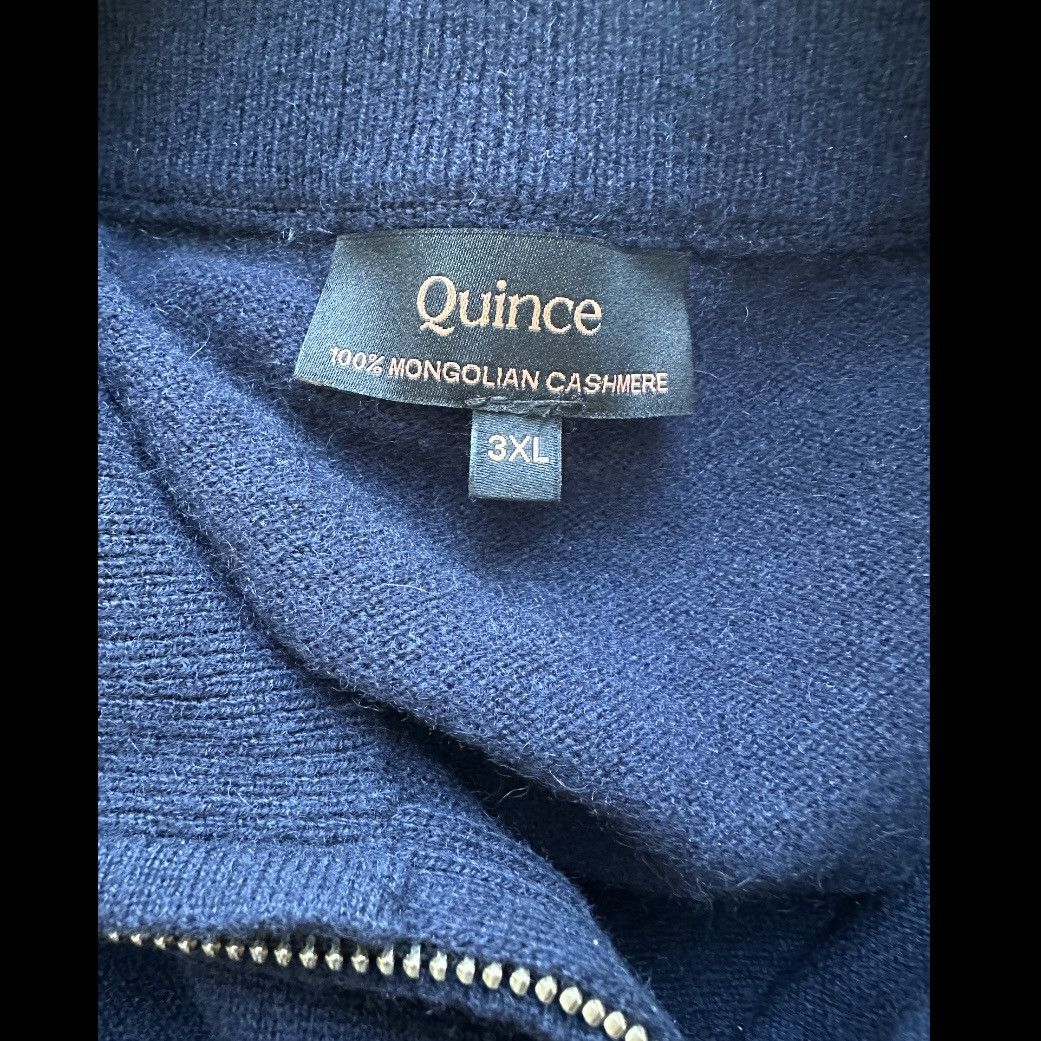 Quince QUINCE 100% CASHMERE SWEATER NAVY BLUE QUARTER ZIP XXXL 3XL Size US XXL / EU 58 / 5 - 5 Thumbnail