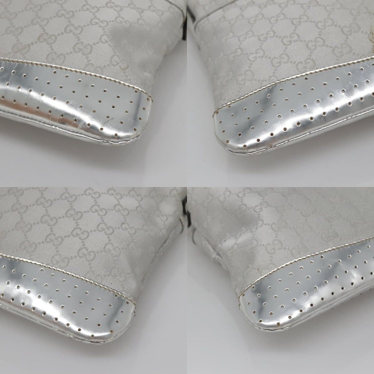 Gucci GUCCI GG Canvas Shoulder Bag Silver Size ONE SIZE - 10 Thumbnail
