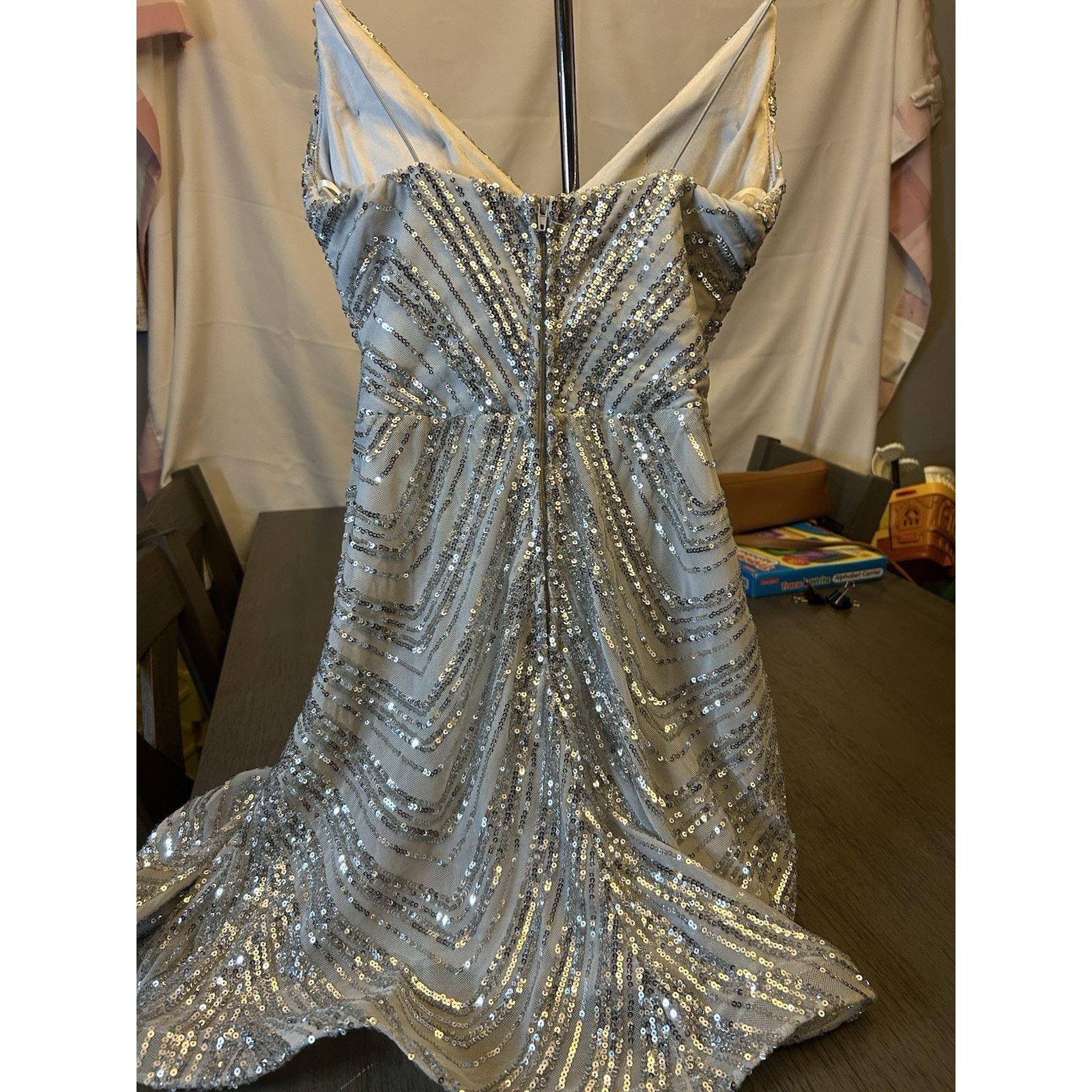& Other Stories B. Darlin Sequined Mini Fit & Flare Dress Juniors Sz 0 Size XS / US 0-2 / IT 36-38 - 2 Thumbnail