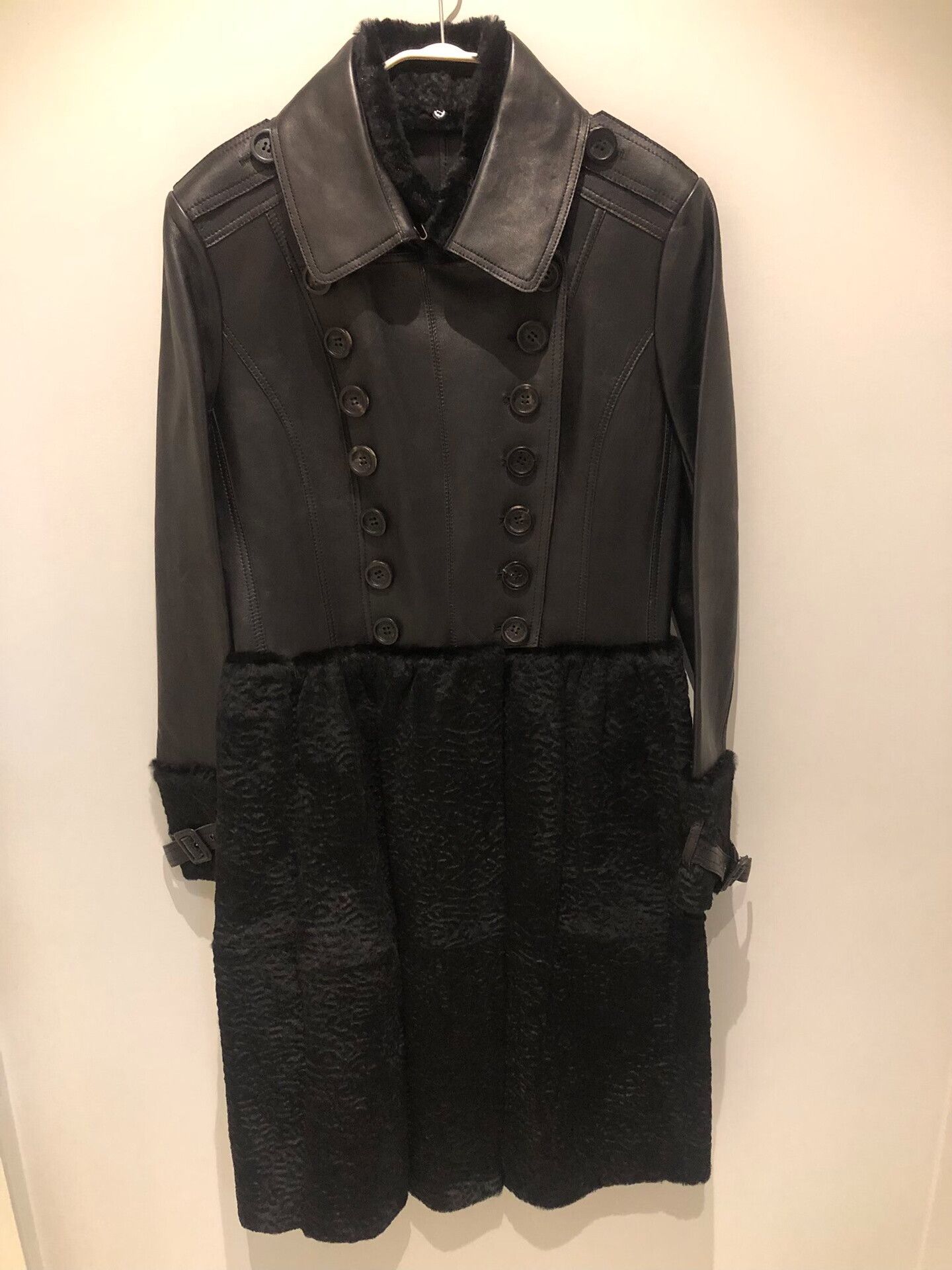 Burberry Burberry Goatskin Fur-Trimmed Coat Size US XS / EU 42 / 0 - 1 Thumbnail