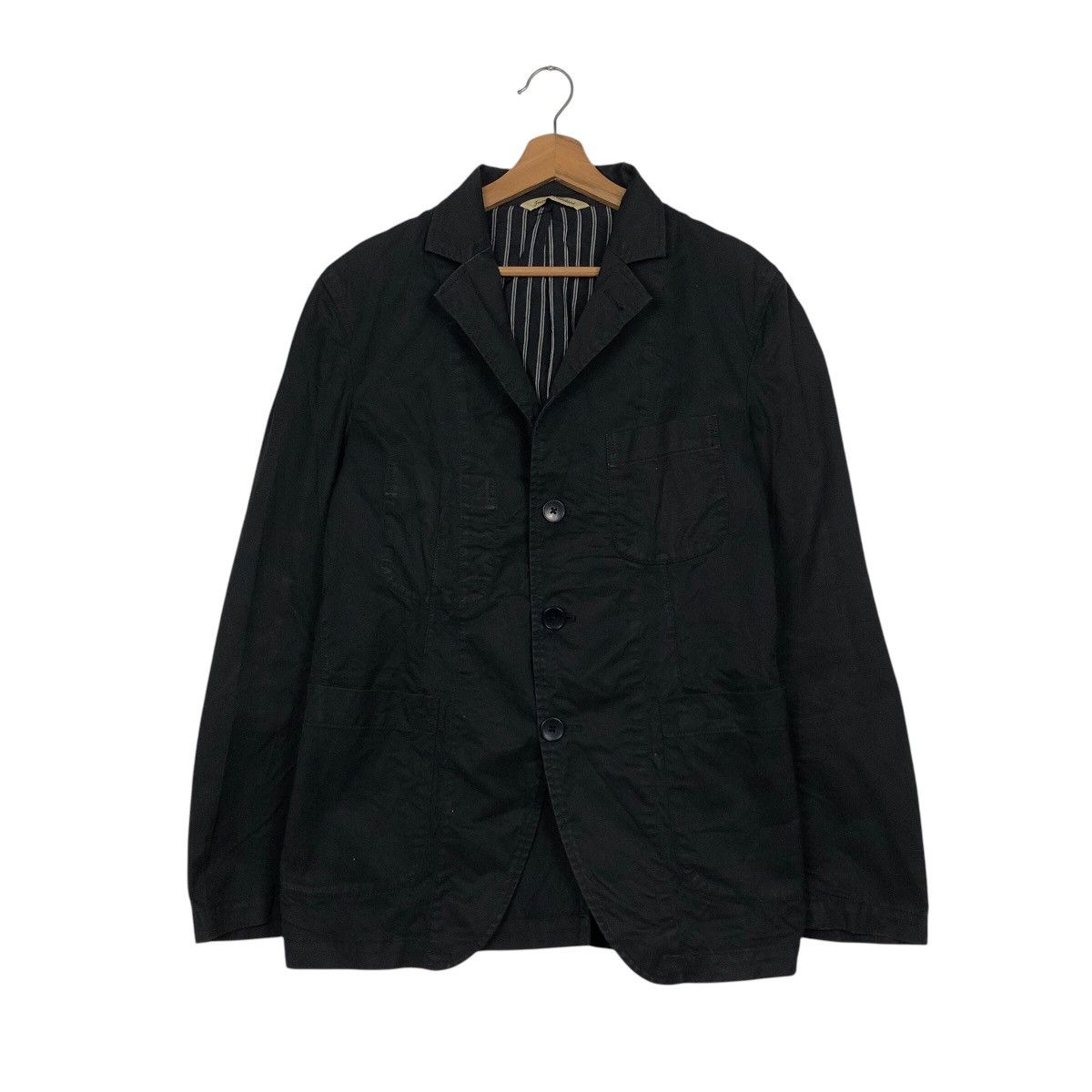 Issey Miyake 📌Vintage Chore Work Jacket Journal Standard Blanket Striped Size US L / EU 52-54 / 3 - 2 Thumbnail