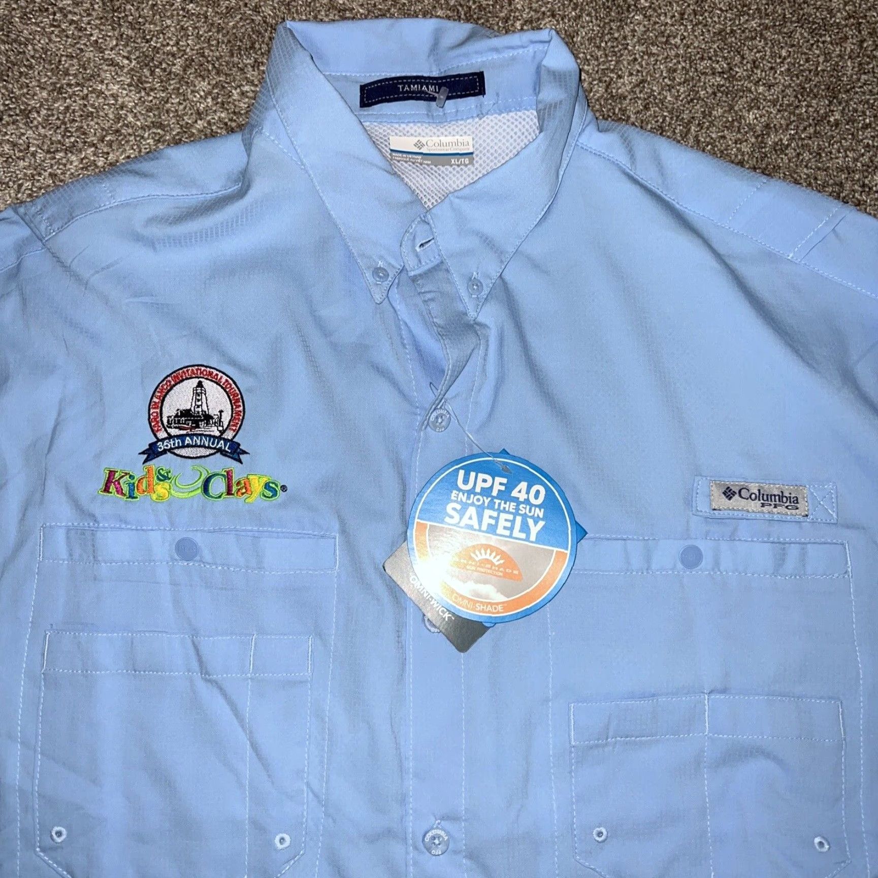 Vintage VINTAGE Columbia TAMIAMI Blue Vented Fishing Shirt Adult XL Long Sleeve Mens Size US XL / EU 56 / 4 - 2 Thumbnail