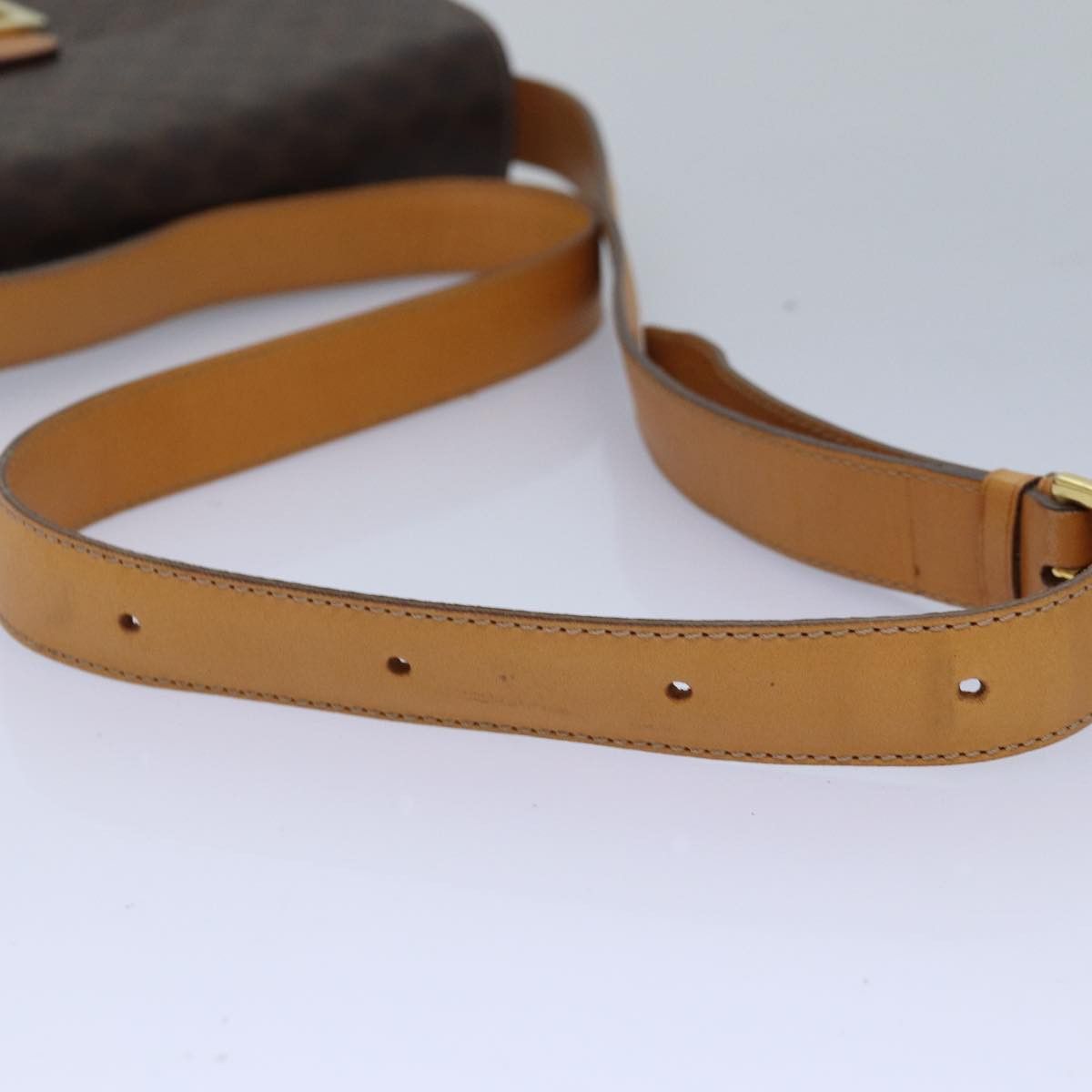Celine CELINE Macadam Canvas Shoulder Bag Pvc Leather Brown Size ONE SIZE - 7 Thumbnail