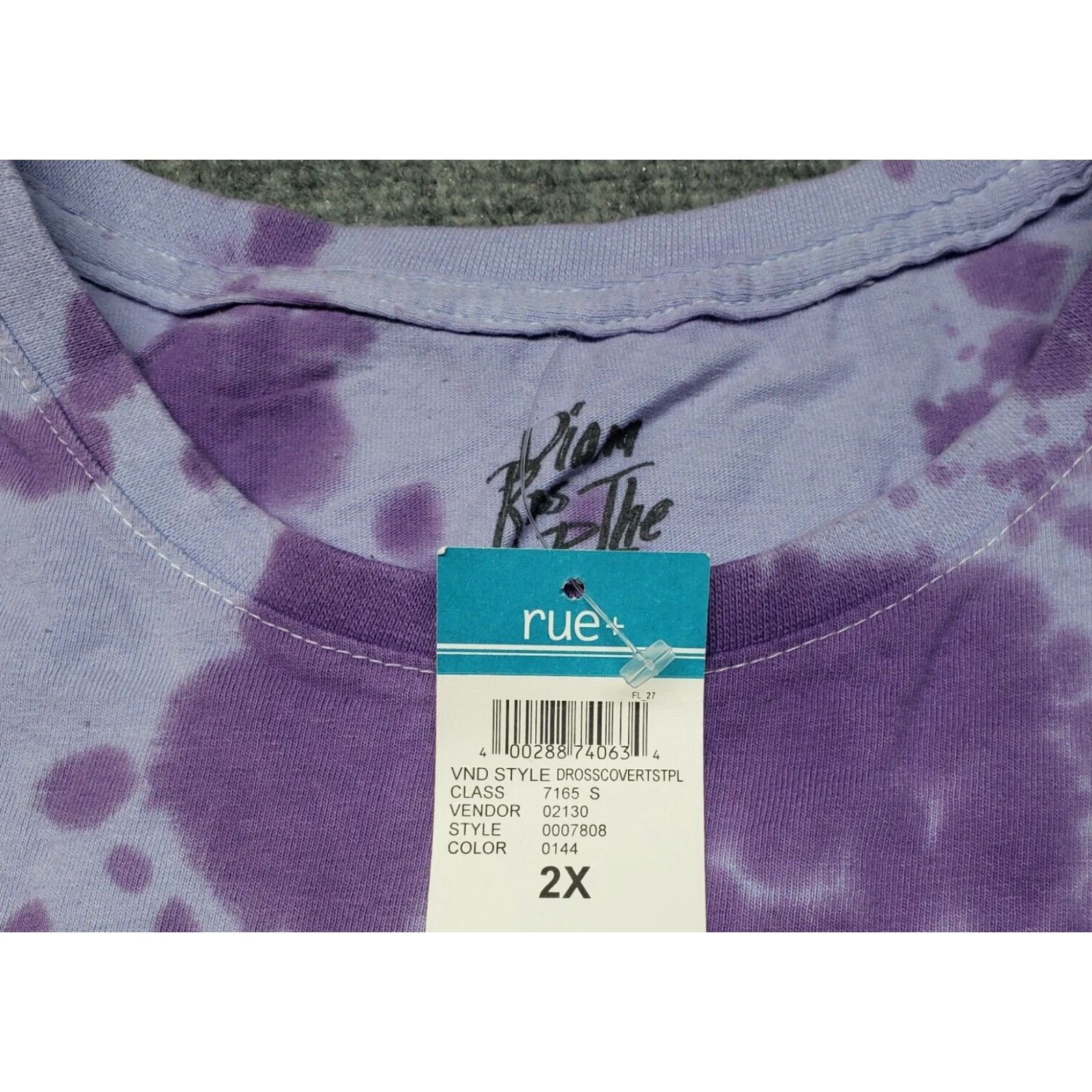 Vintage Rue21 Diana Ross The Boss Apparel T Shirt Womens 2X Purple Graphic Tie Dye New Size XXL / US 16-18 / IT 52-54 - 6 Thumbnail