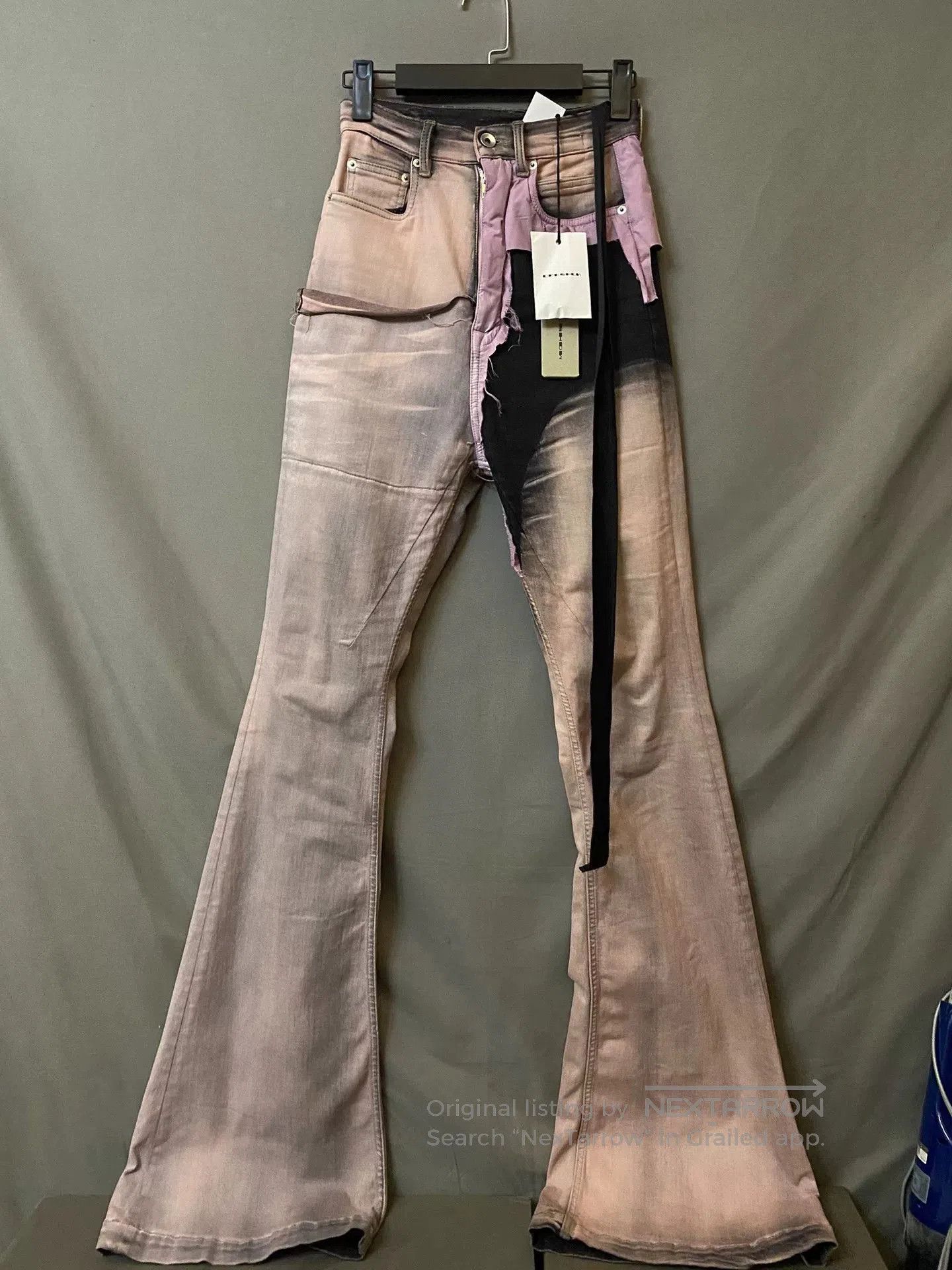 Rick Owens Drkshdw pink flared denim pants by rick owens. Size 26" / US 2 / IT 38 - 1 Thumbnail