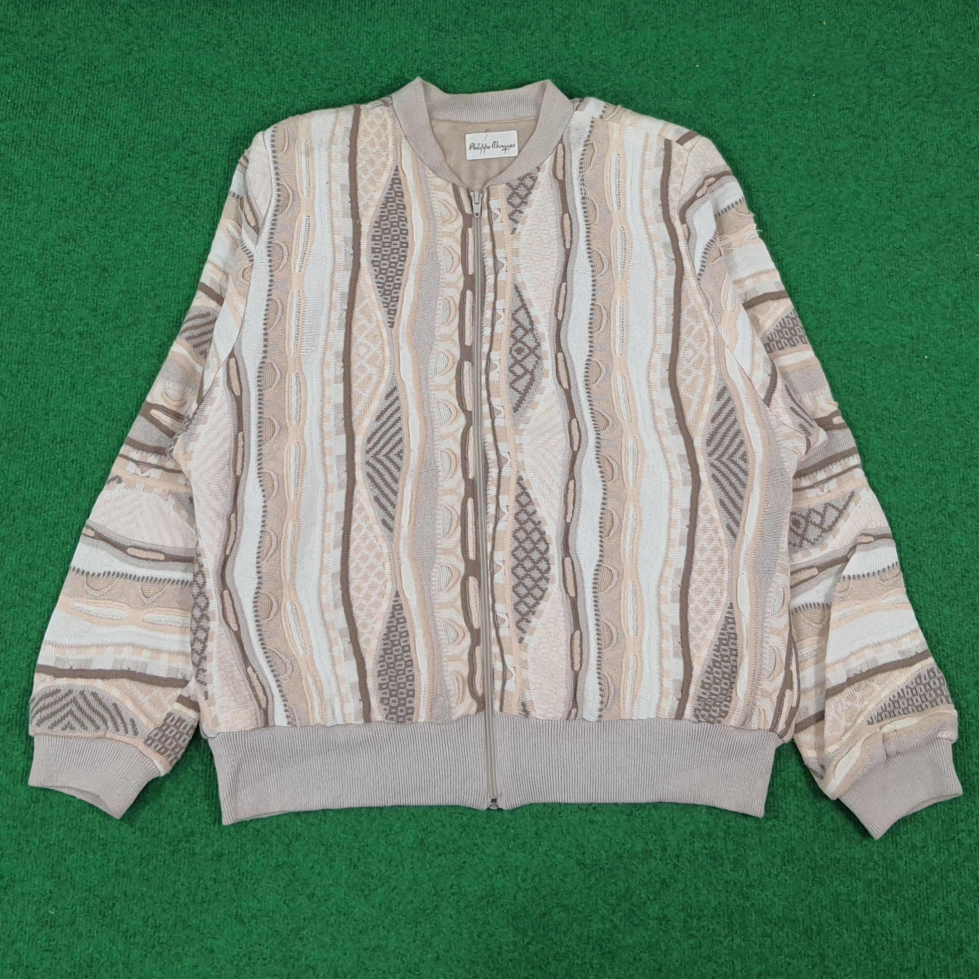 Designer × Vintage Vintage Philippe Marques Zipper Sweatshirt Size US L / EU 52-54 / 3 - 1 Thumbnail
