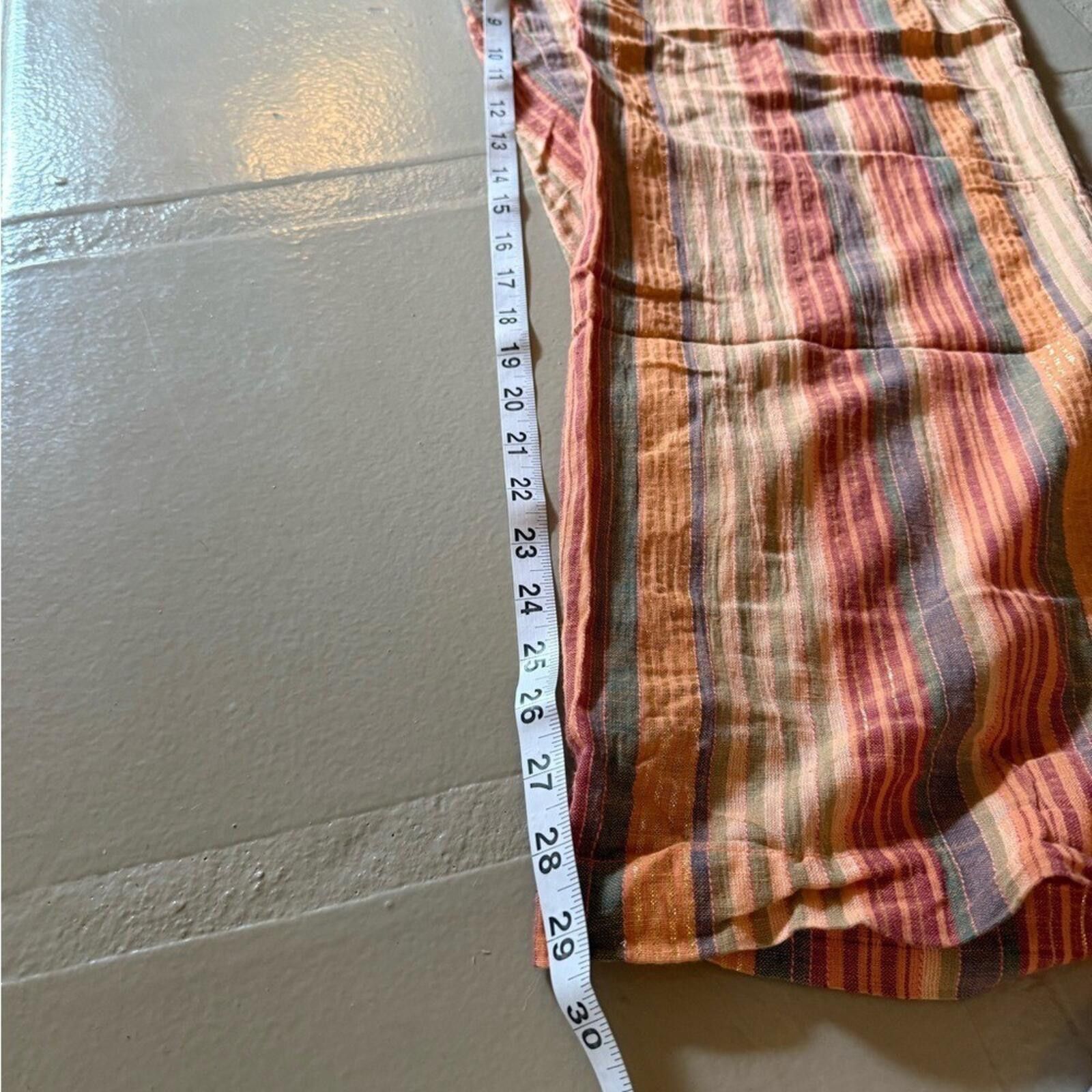 Other Vintage Russ Sport Co Striped Wide Leg Pants L Boho Metallic Size 36" / US 14 / IT 50 - 10 Thumbnail