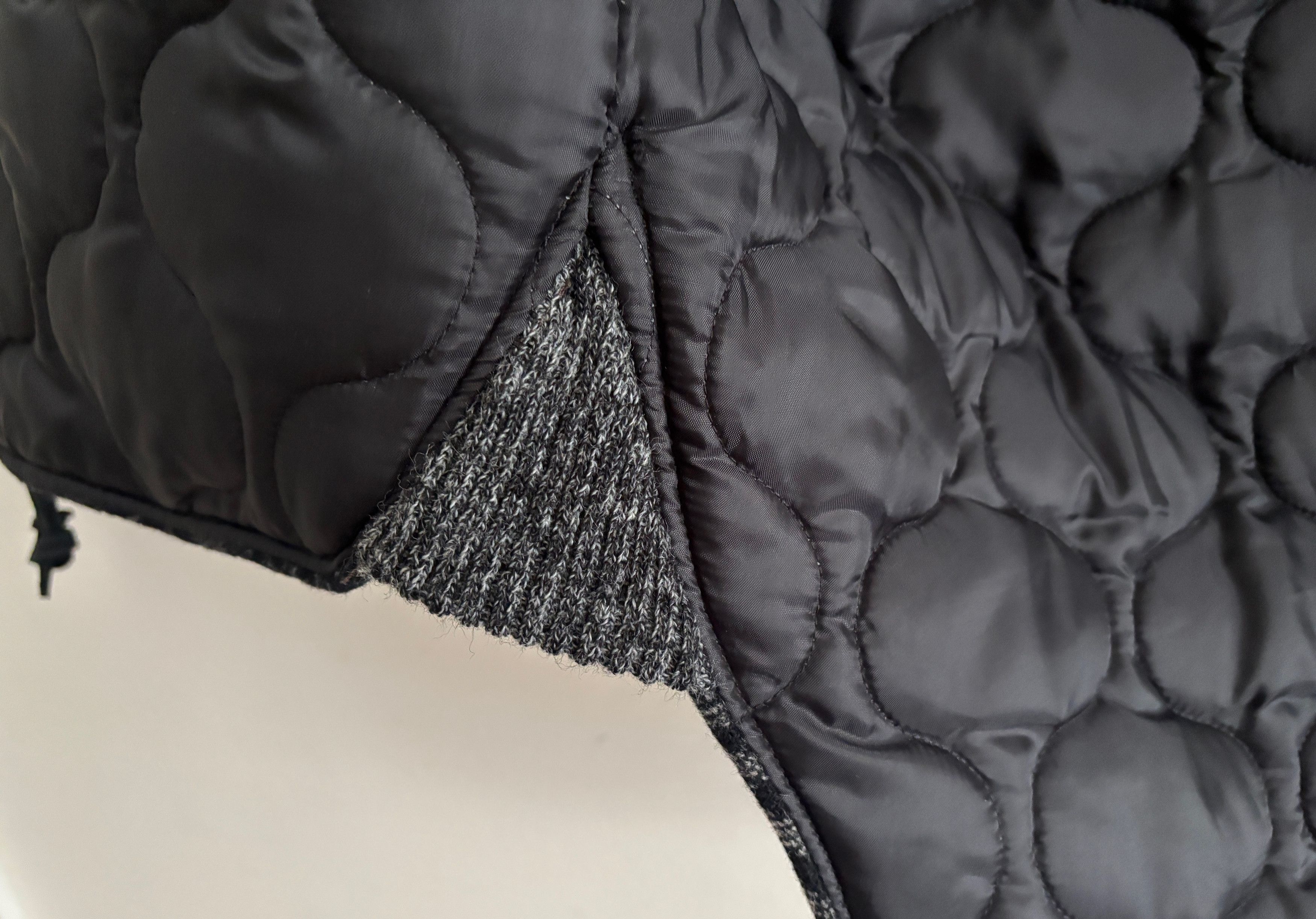 Monitaly $435 Black Grey Patchwork Wool Nylon Quilted Vest - 42 / L Size US L / EU 52-54 / 3 - 8 Thumbnail
