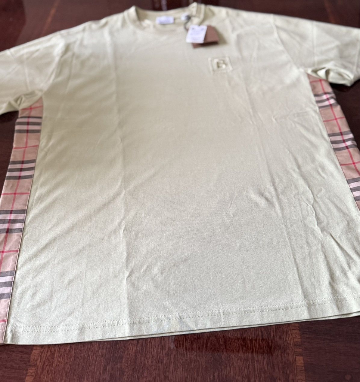 Burberry Burberry Mist Green T-Shirt Size US L / EU 52-54 / 3 - 1 Thumbnail