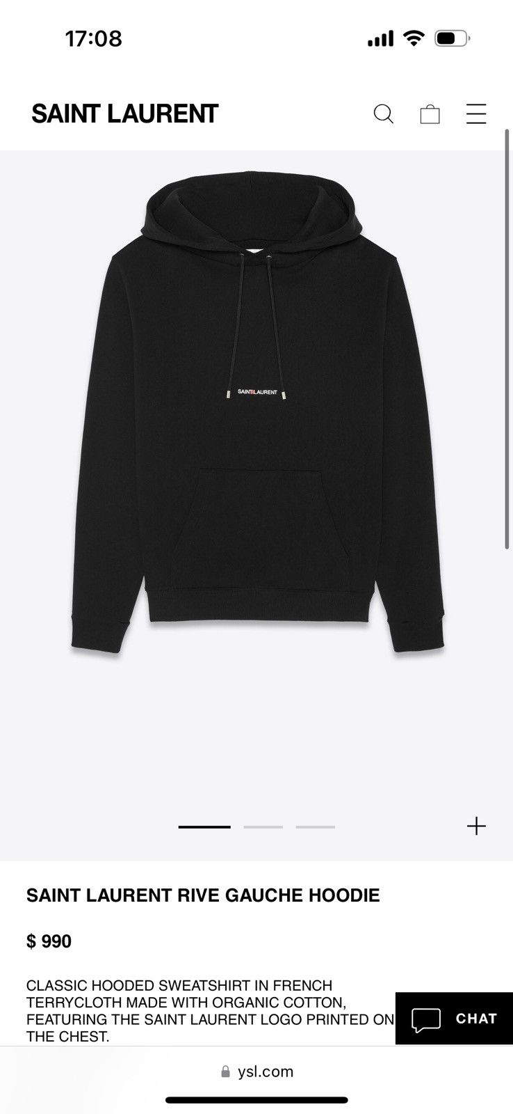 Saint laurent rive online gauche hoodie