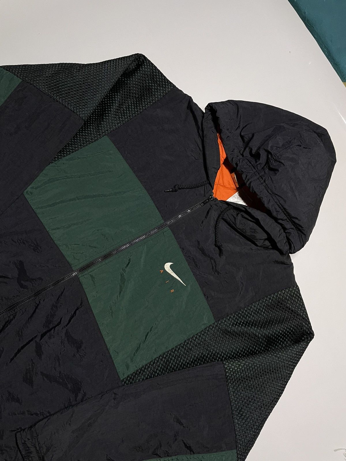 Nike × Vintage Nike Air 90s Hooded Lightweight Winter Swoosh puffer Jacket Size US XL / EU 56 / 4 - 6 Thumbnail