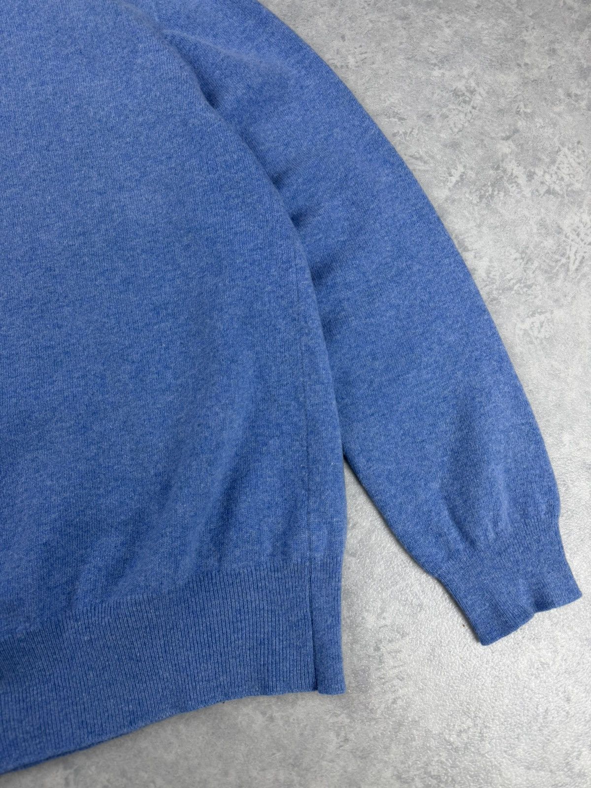 Scott & Charters Scott & Charters Lambswool 1/4 Zip Sweater Blue Size 44 Size US S / EU 44-46 / 1 - 2 Thumbnail