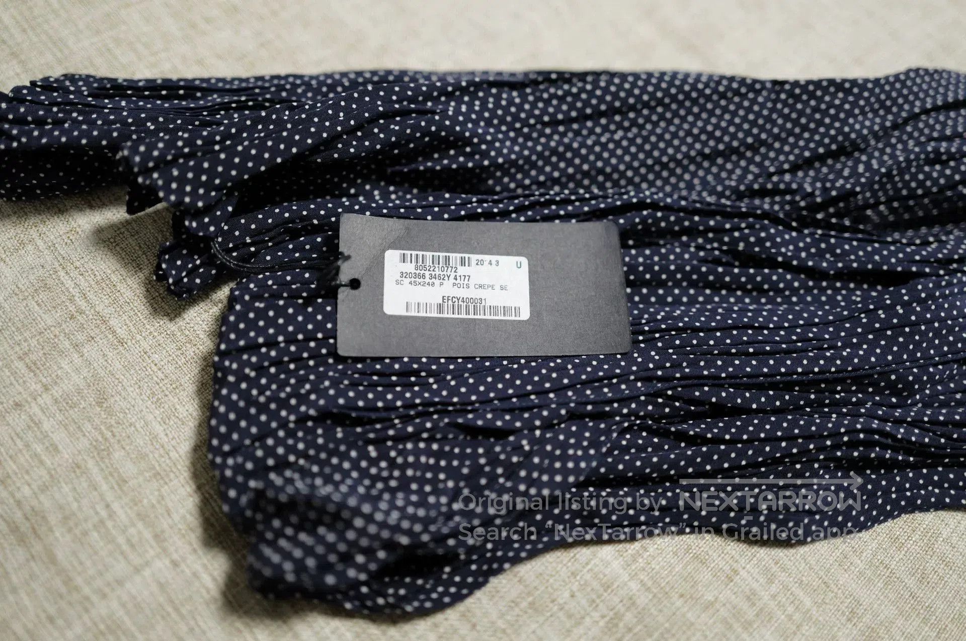 Saint Laurent Paris Saint Laurent Polka Dot Silk Scarf. Size ONE SIZE - 3 Thumbnail