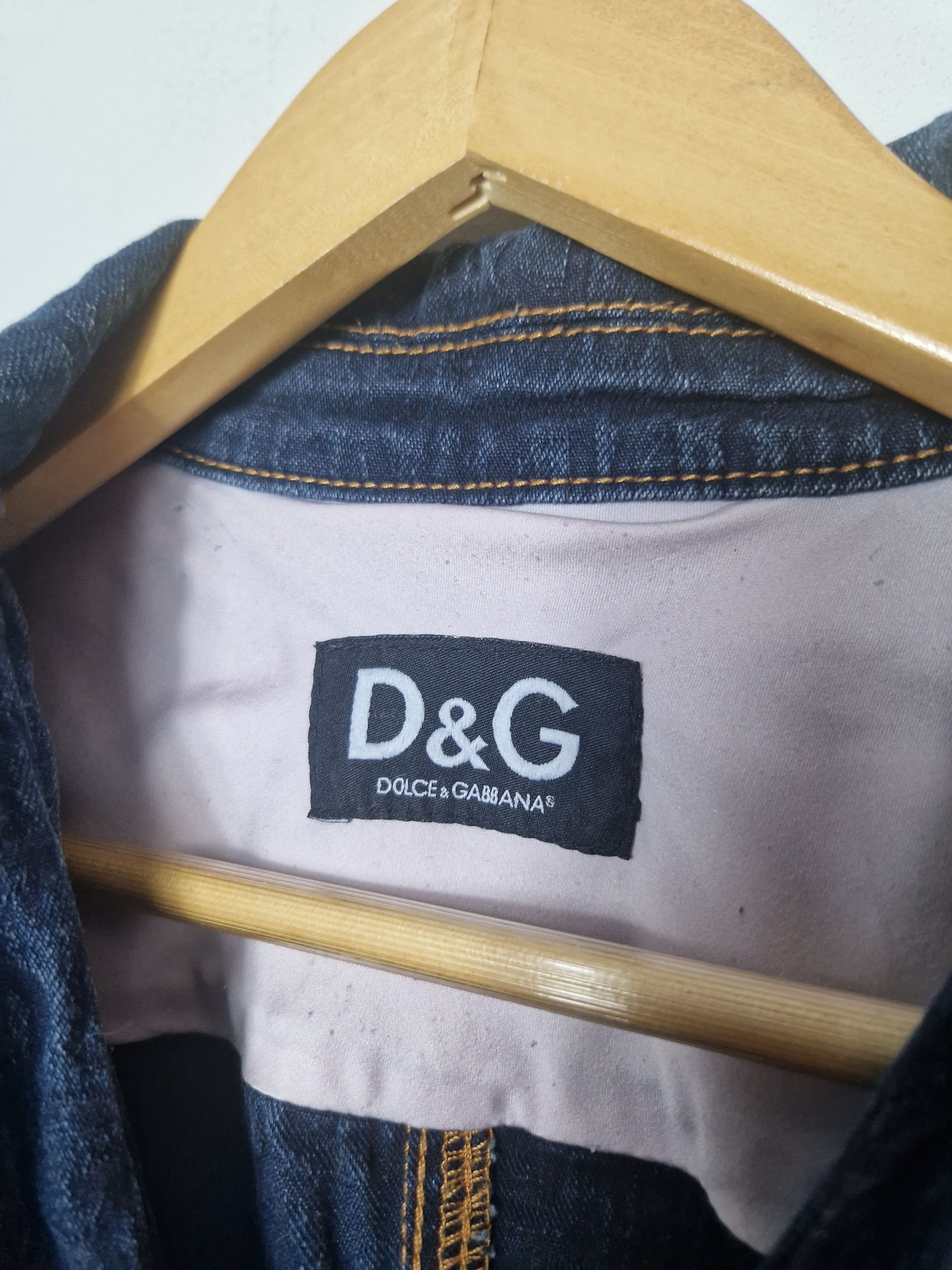 Dolce & Gabbana Dolce & Gabbana vintage monogram denim blazer jacket Size L / US 10 / IT 46 - 12 Thumbnail