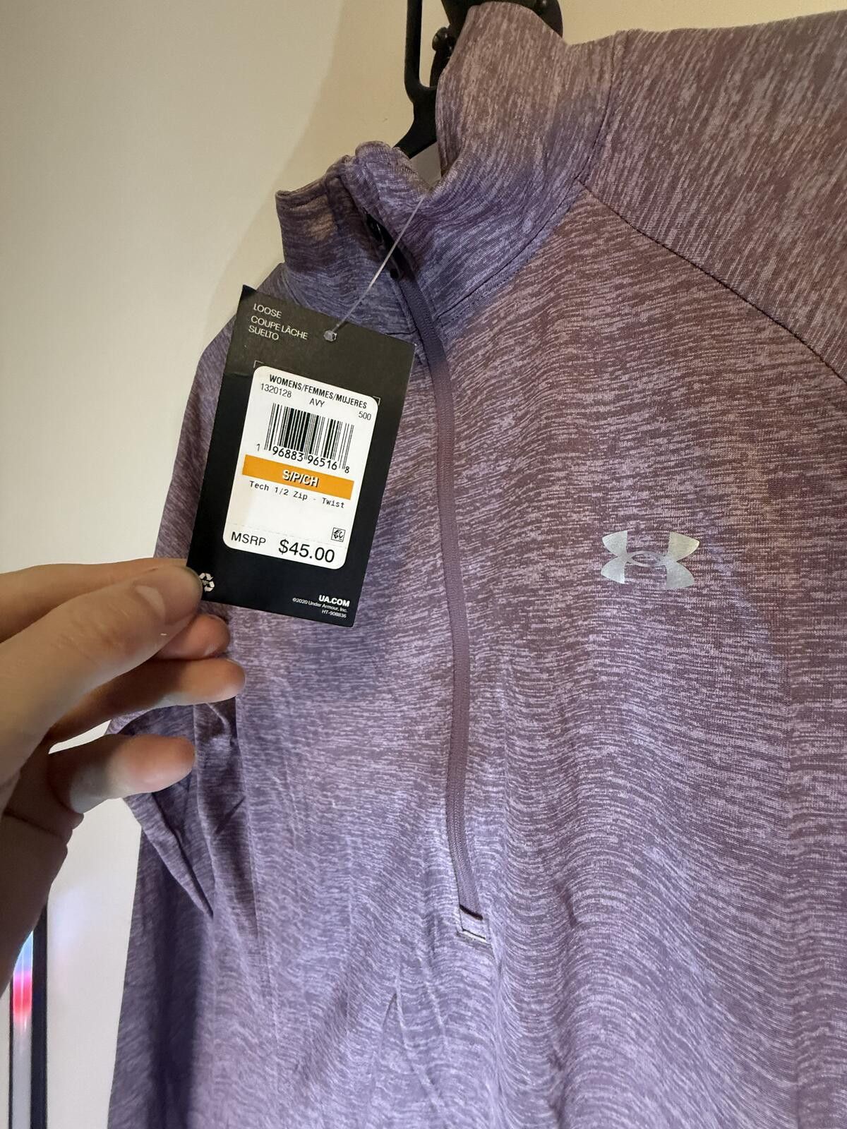 Under Armour Under Armour Tech Twist 1/2 Zip Womens Small Purple NWT Size S / US 4 / IT 40 - 3 Thumbnail
