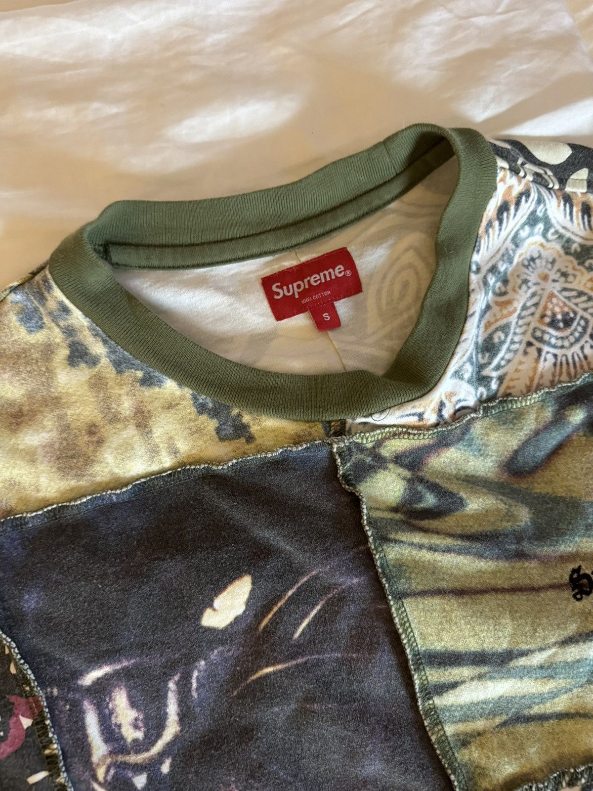Supreme Mosaic patchwork long sleeve supreme size small