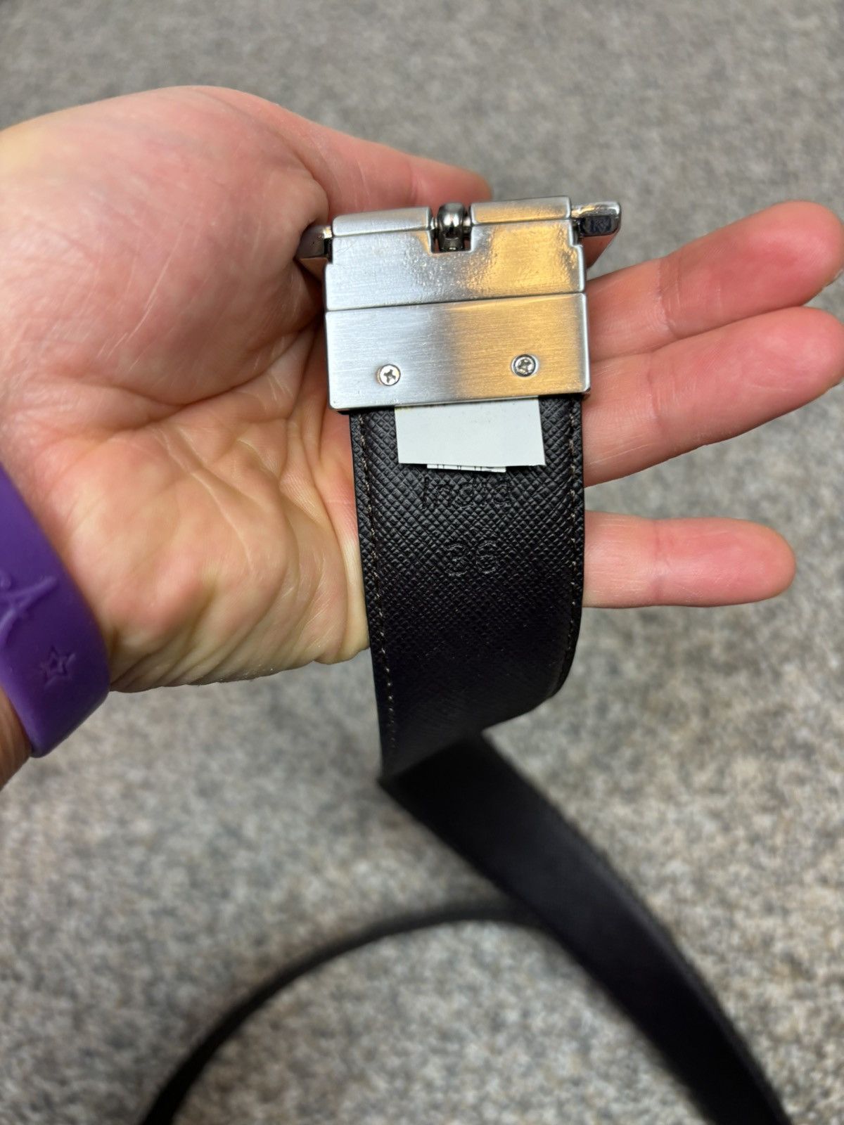 Steve Madden Black steve madden belt silver buckle 36” waist Size 36 - 5 Thumbnail