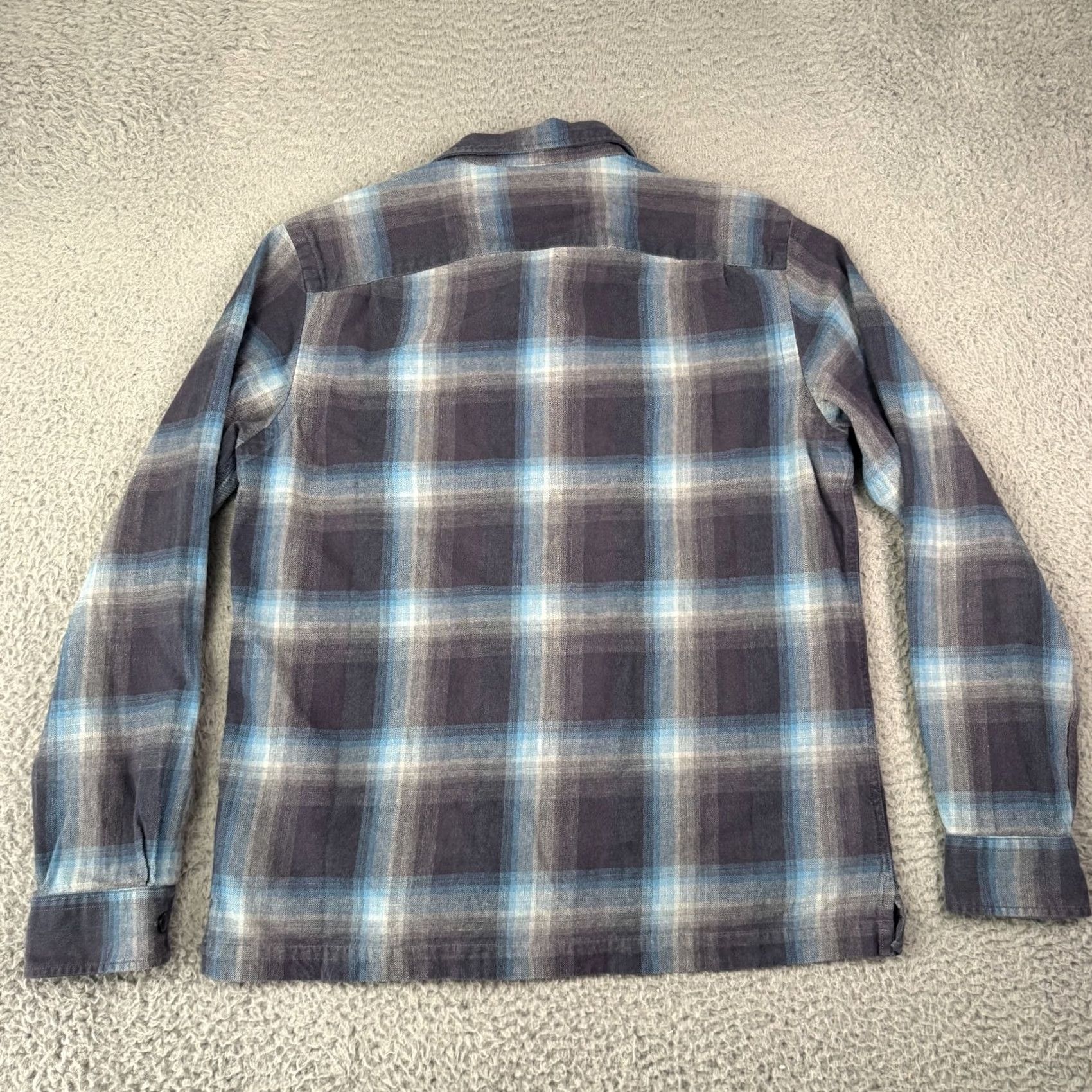 Ralph Lauren VINTAGE RRL Ralph Lauren Shirt Mens M Blue Purple Shadow Plaid Flannel Loop Collar Size US M / EU 48-50 / 2 - 5 Thumbnail