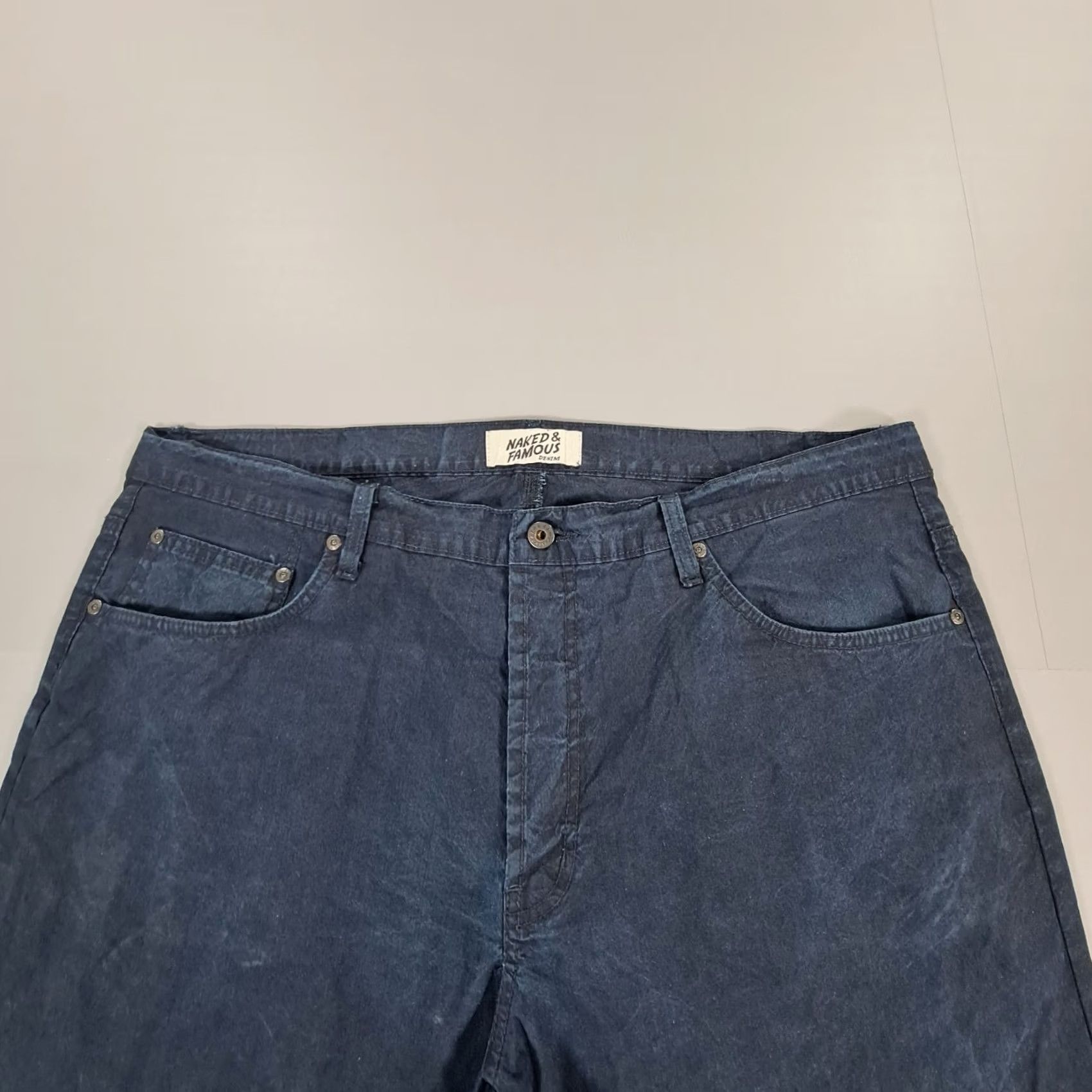 Vintage Naked & Famous Denim Jeans Blue W40 L33 Easy Guy 5.5oz Ultralight Tech Denim Jeans Relaxed Regular Mens 40x33 Blue Vintage? Size US 40 / EU 56 - 2 Thumbnail