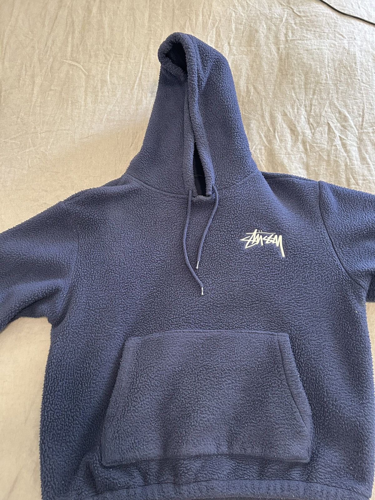 Image of Stussy Blue Fleece Hoodie, Men's (Size Small)