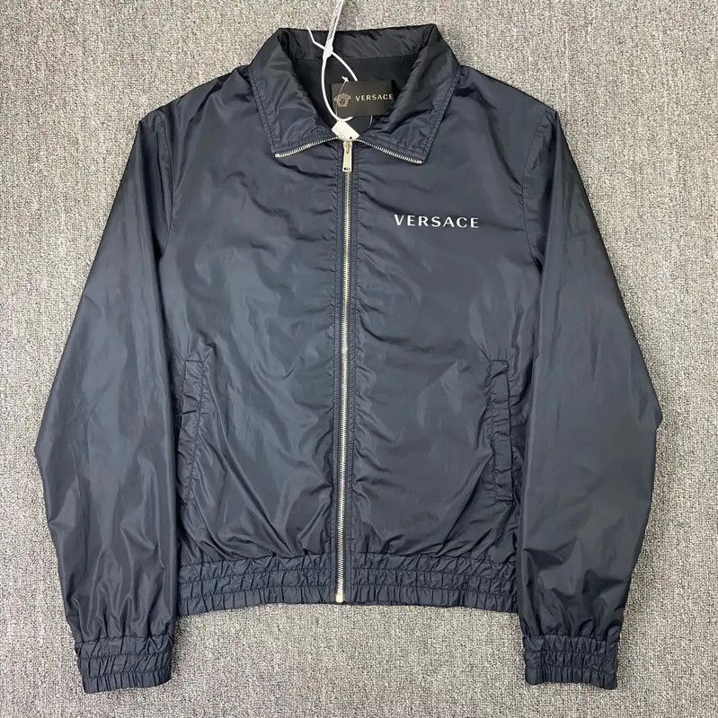 Versace Versace Black Nylon Women's Jacket 0089 Size L / US 10 / IT 46 - 1 Thumbnail