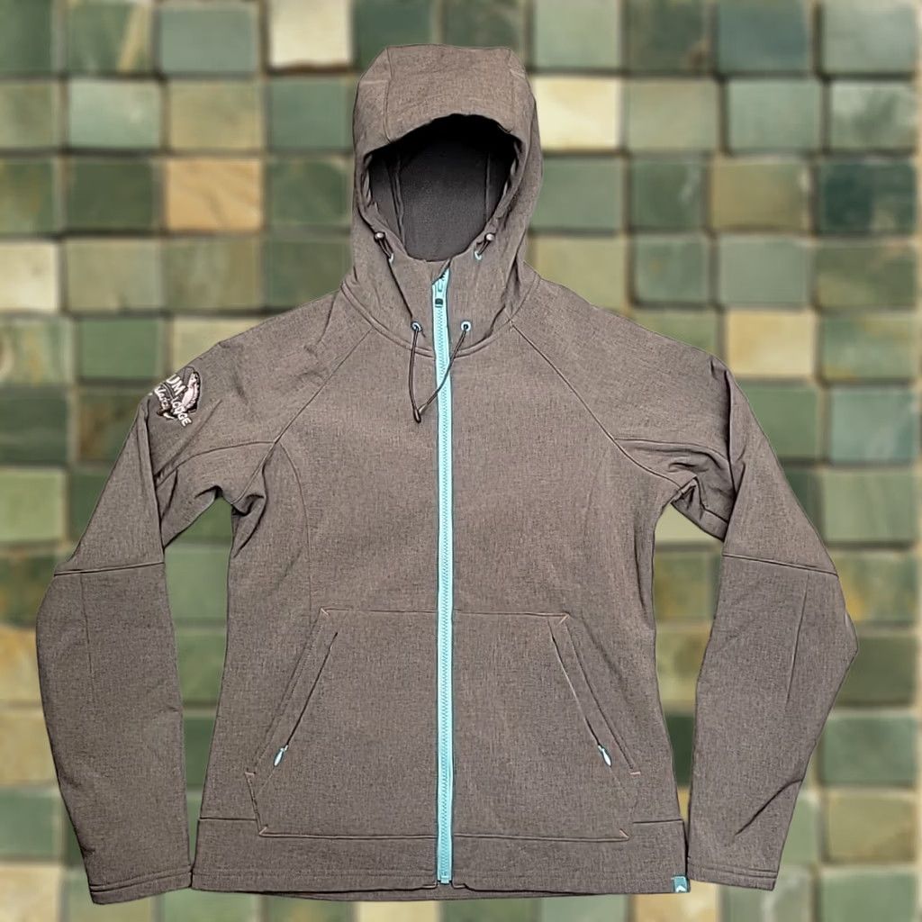 Vintage Simms Fishing Jacket Womens S Gray Rogue Softshell Fleece Performance Hoodie Size S / US 4 / IT 40 - 1 Thumbnail