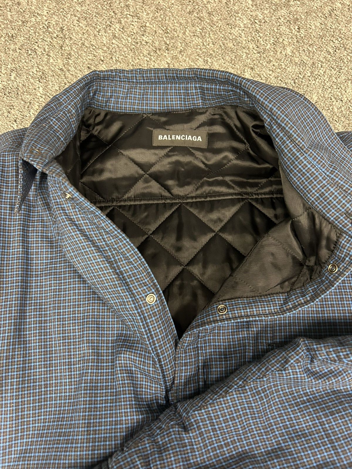 Balenciaga Balenciaga padded checked shirt Size US XL / EU 56 / 4 - 6 Thumbnail