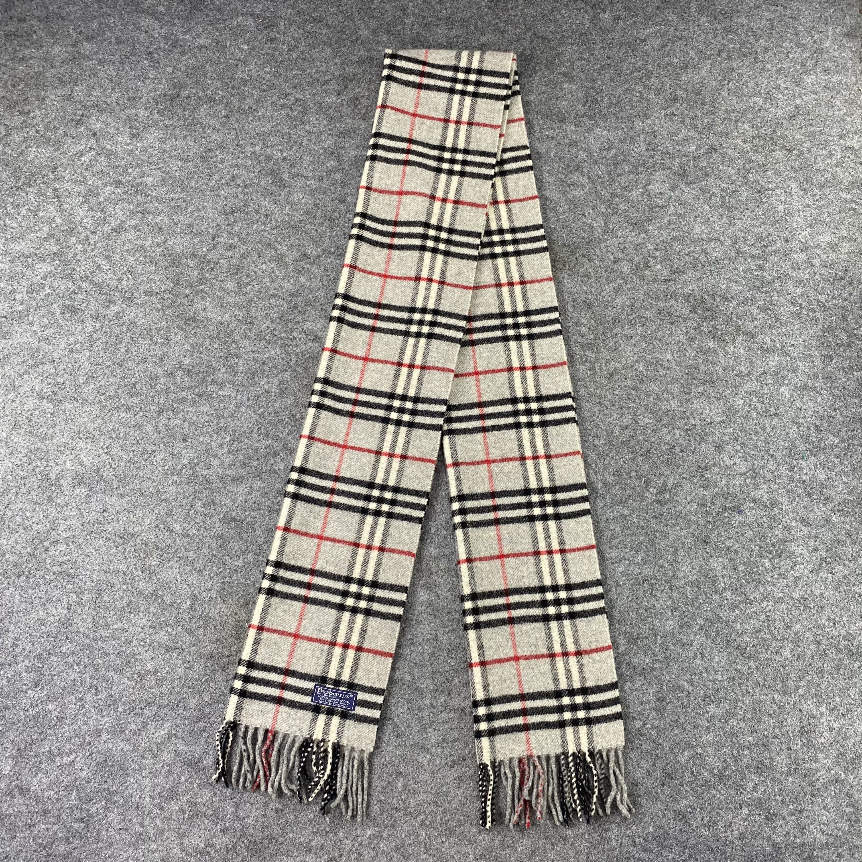 Burberry × Vintage Burberry Scarf / Muffler / Neckwear - T1201 Size ONE SIZE - 4 Thumbnail
