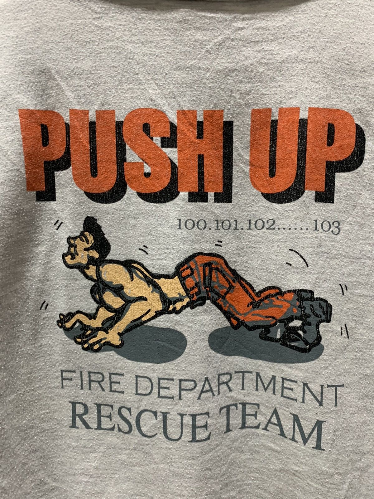 Jerzees Vintage Push Up Fire Department Rescue Team Larga Sweatshirt Size US L / EU 52-54 / 3 - 8 Thumbnail