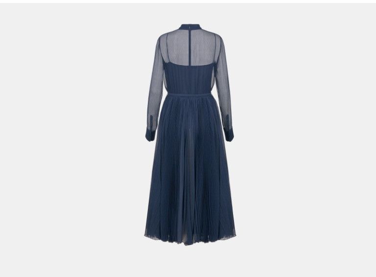 Dior o1w1db10425 351R63A Robe in Navy Blue Size L / US 10 / IT 46 - 2 Thumbnail