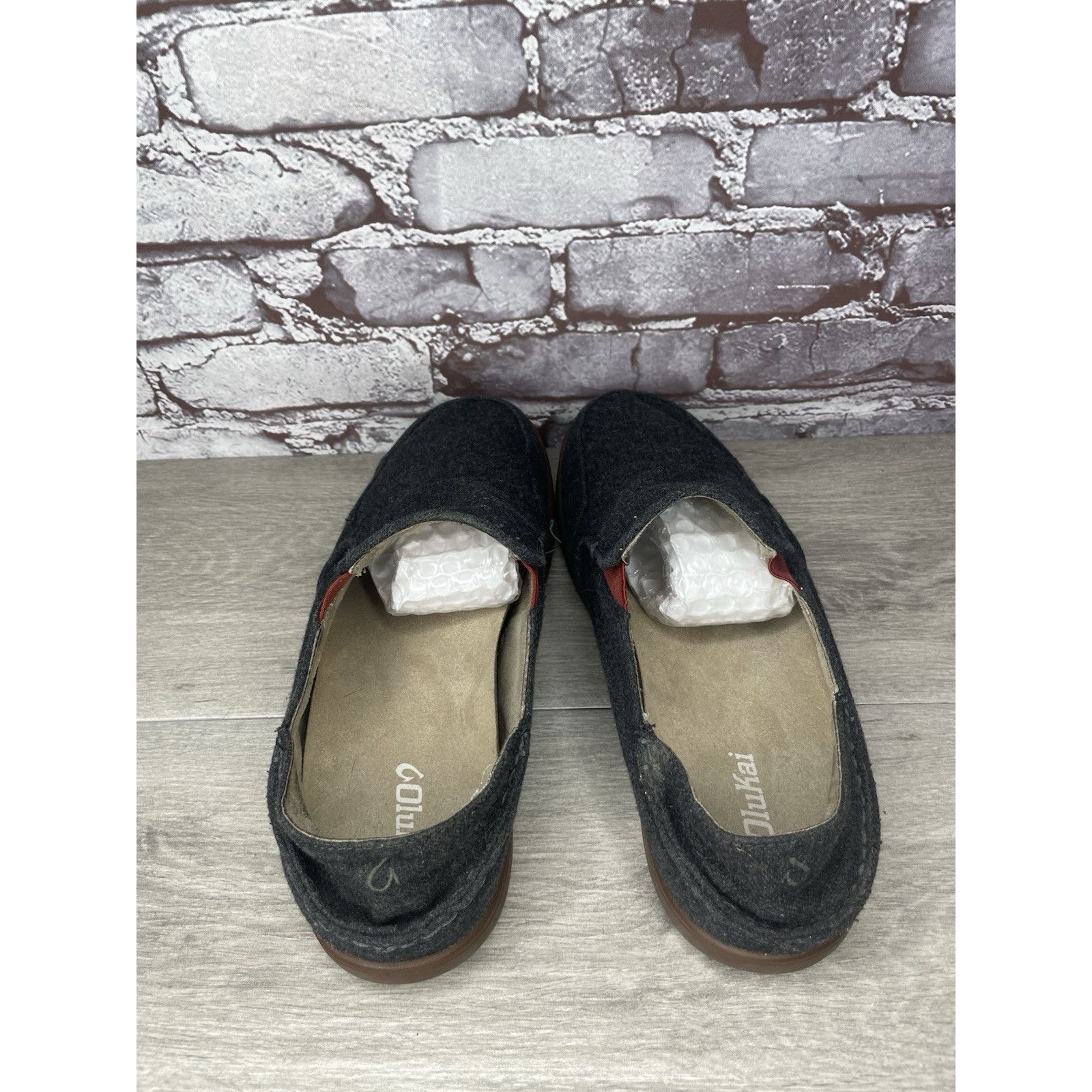 Olukai Olukai Wool Gray Wool Fabric Casual Slip On Casual Sneakers Size US 11 / EU 44 - 14 Thumbnail