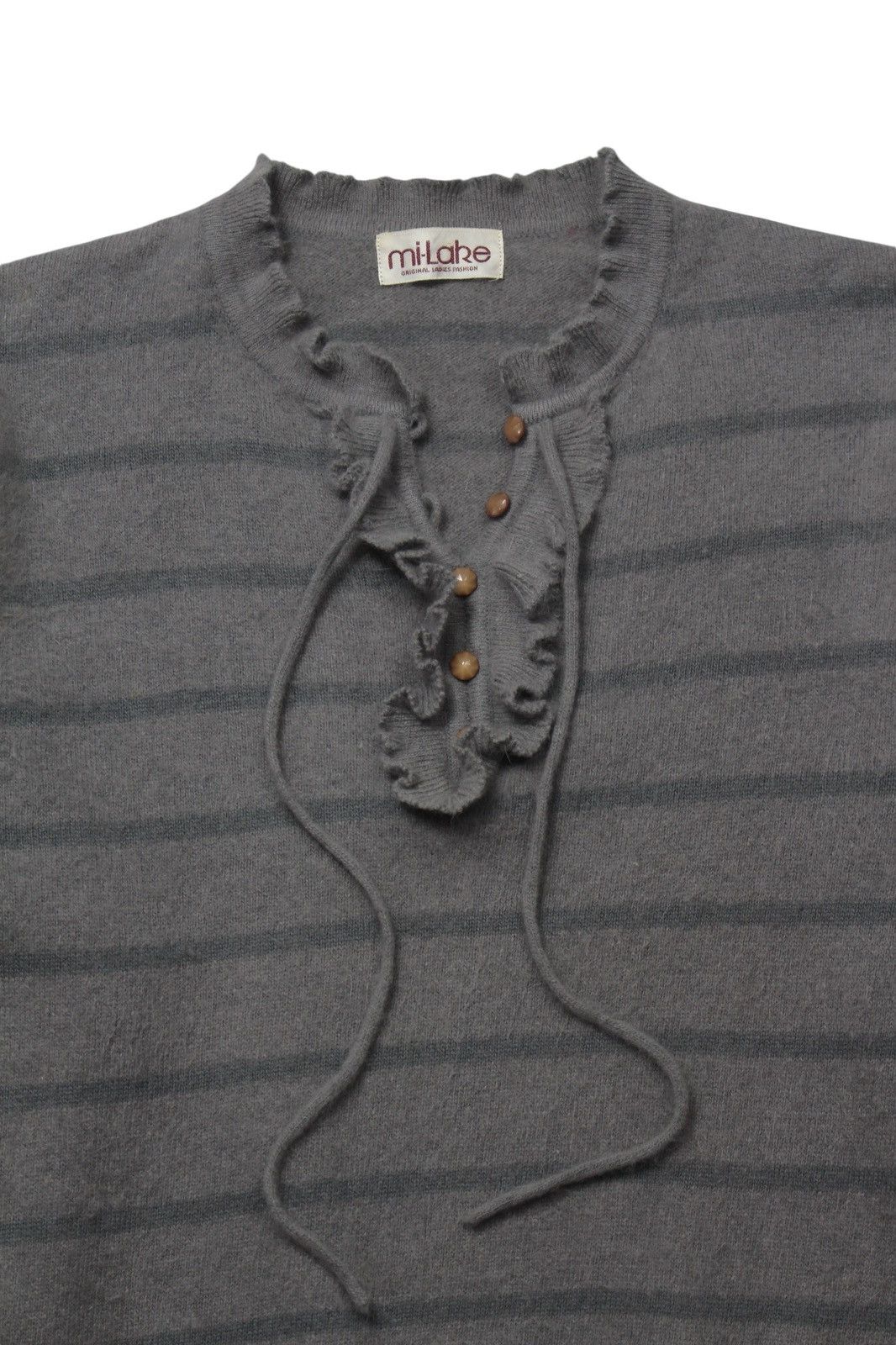 Designer × Japanese Brand × Vintage 2000S MI-LAKE STRIPED KNITWEAR Size M / US 6-8 / IT 42-44 - 2 Thumbnail