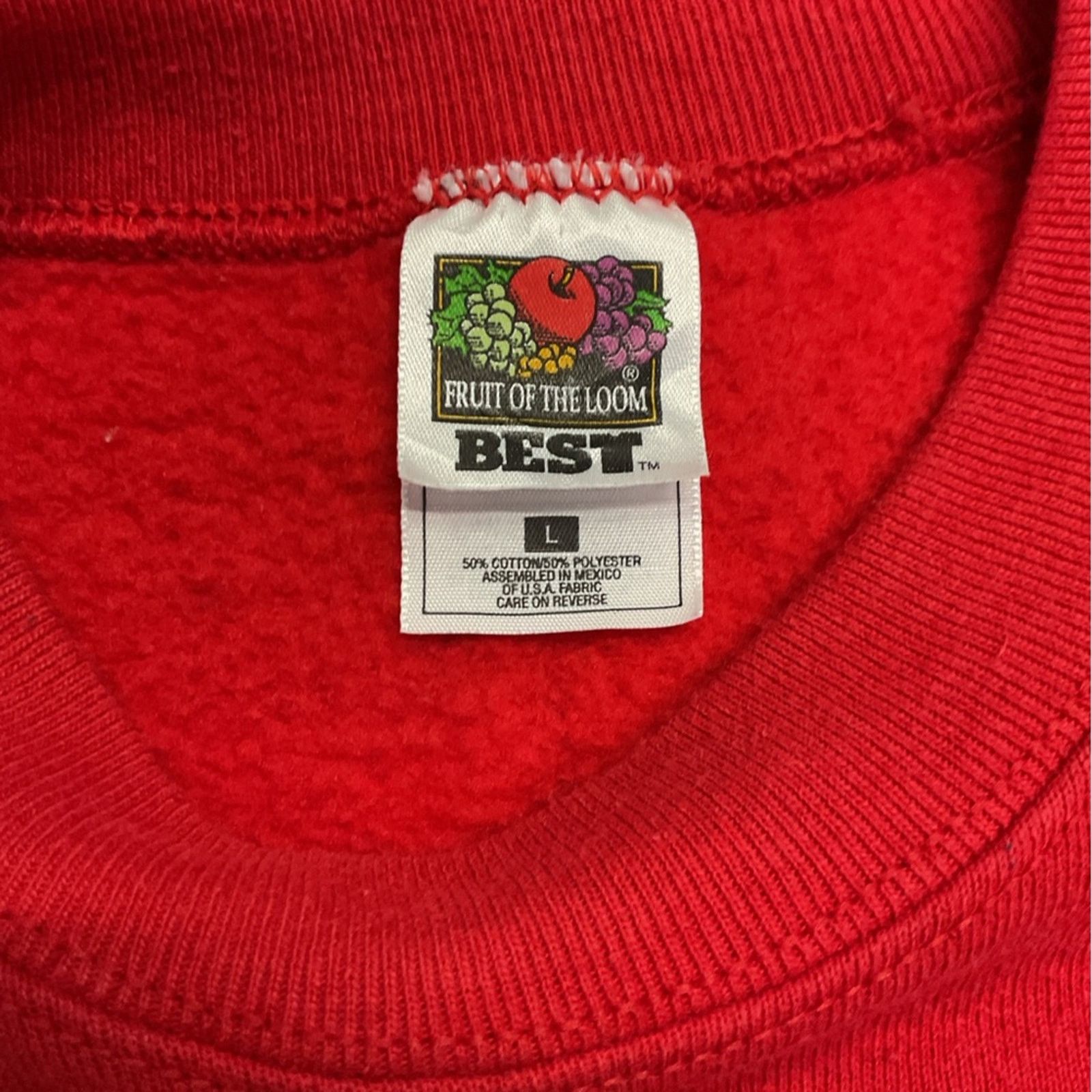 Fruit Of The Loom Vintage 90s “Celebrate Each Day” Red Sweater Size L / US 10 / IT 46 - 3 Thumbnail