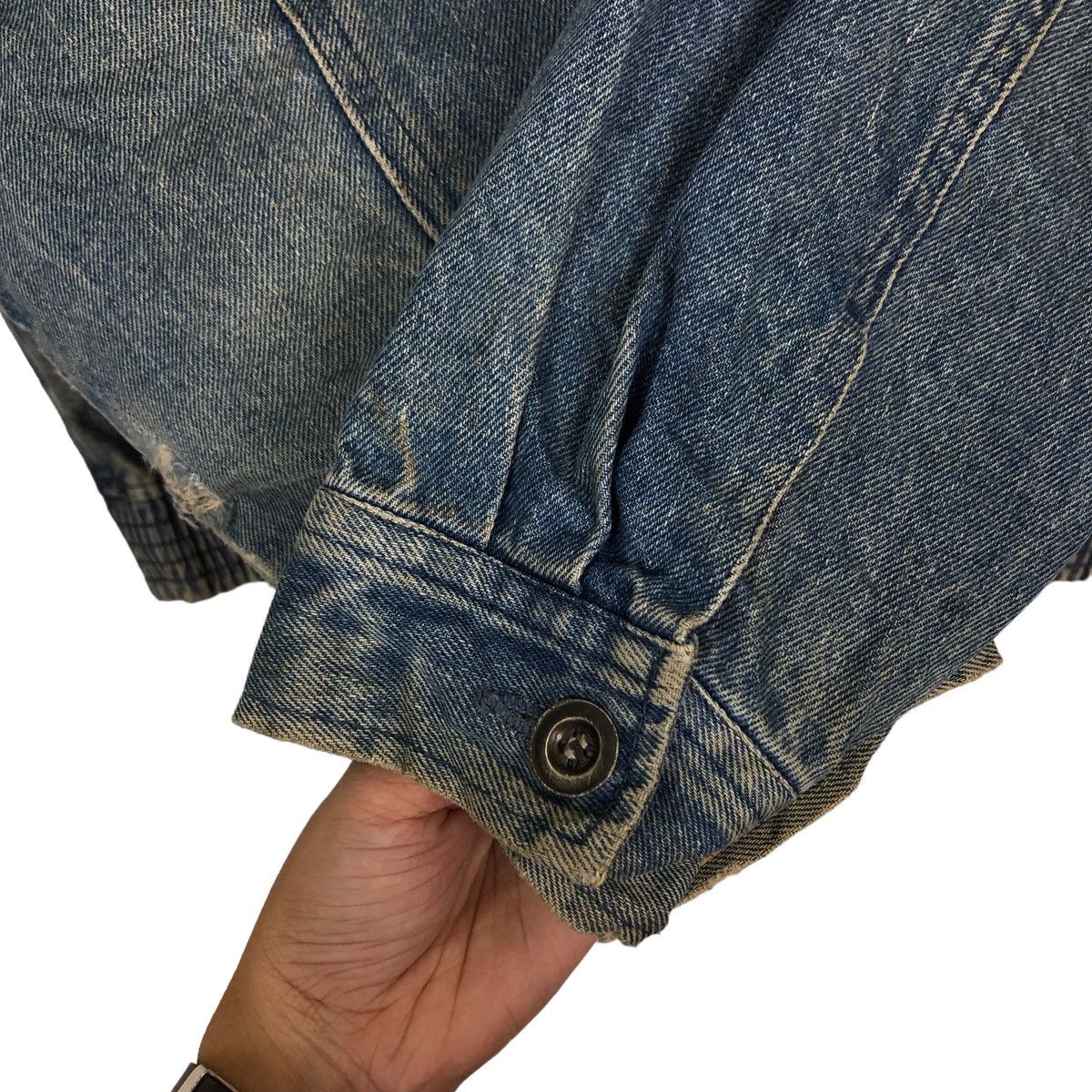 Japanese Brand 🔥VINTAGE BOMBER DENIM JACKET JAPAN ISSEY MIYAKE DESIGN Size US M / EU 48-50 / 2 - 11 Thumbnail