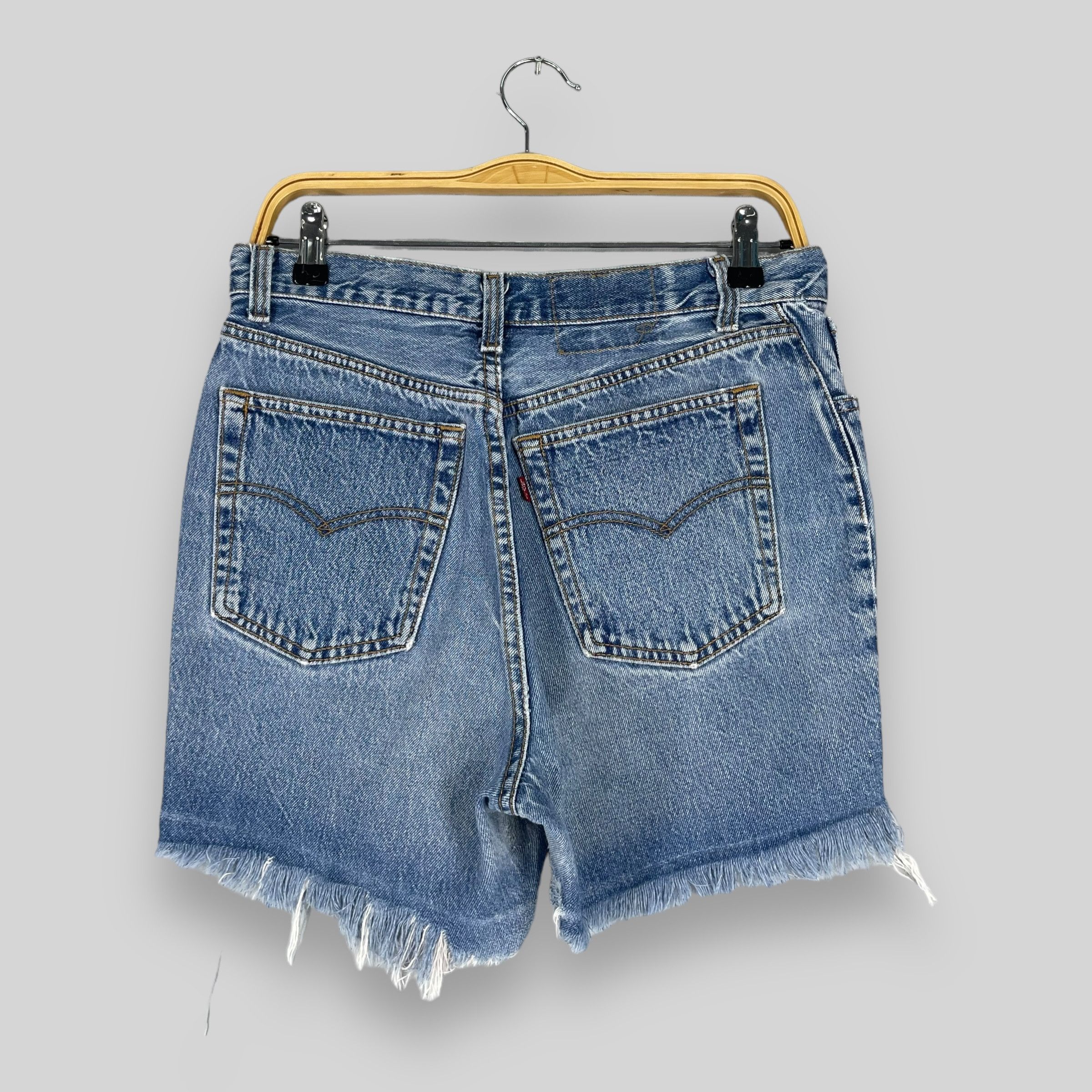 Levi's × Vintage W29 Vintage Distressed Levis 501 Cutoff Reinforced Jeans Size 29" - 7 Thumbnail