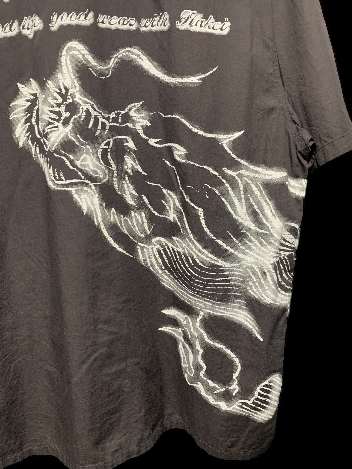 Japanese Brand Vintage Kakej poem dragon japan shirt Size US L / EU 52-54 / 3 - 3 Thumbnail