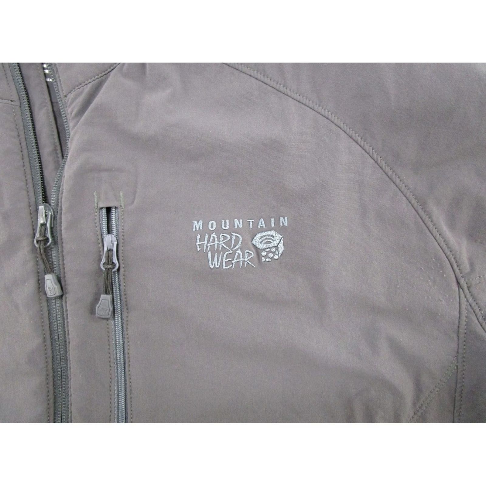 Mountain Hardwear Mountain Hardwear Mens Basic Nylon Blend Jacket Gray Zip Long Sleeve XL Windbreaker Outdoor Hiking Regular Mens Size US XL / EU 56 / 4 - 3 Thumbnail