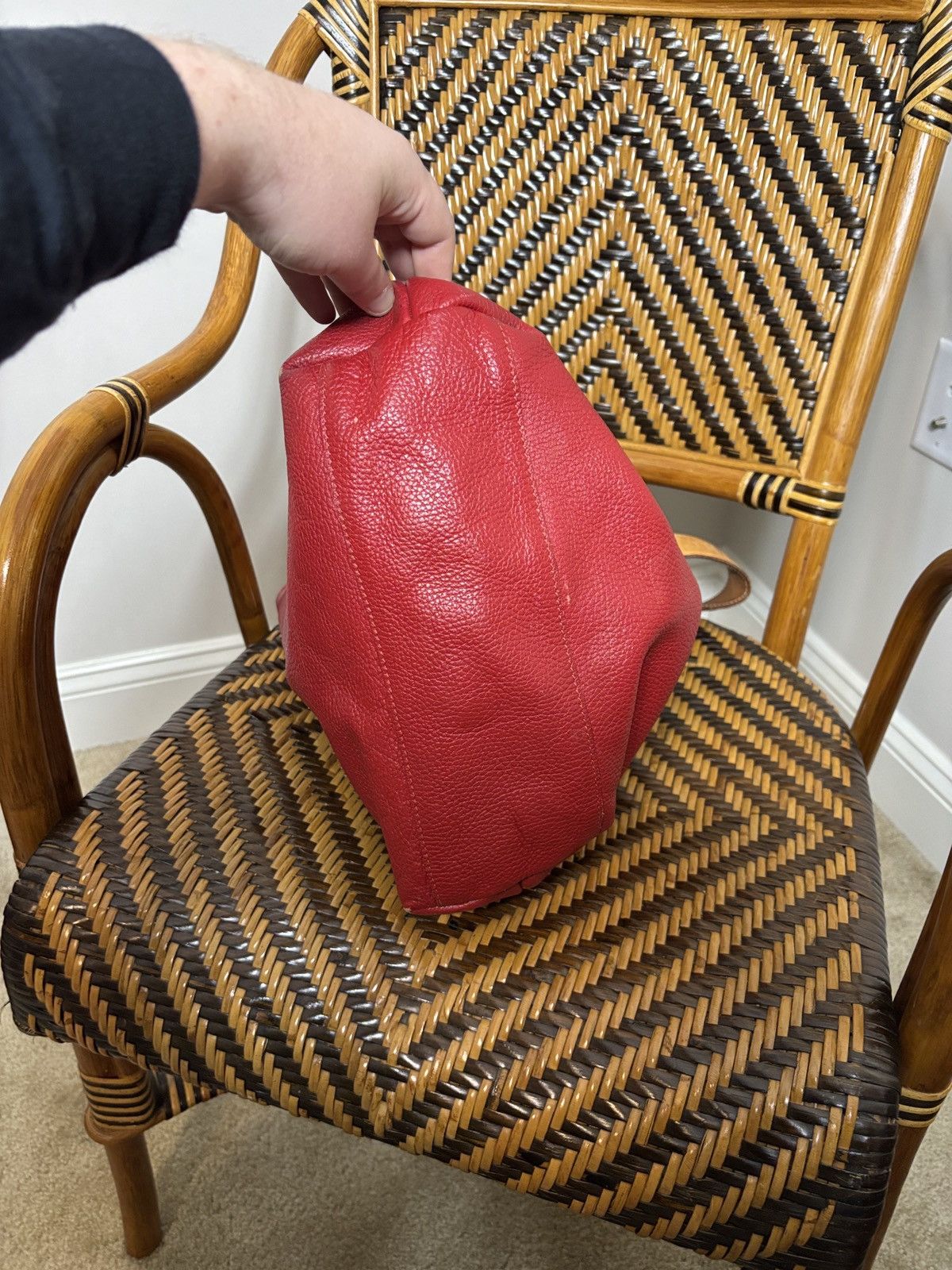 Other Maurizio Taiuti Italian Red Pebbled Leather Bag Size ONE SIZE - 5 Thumbnail