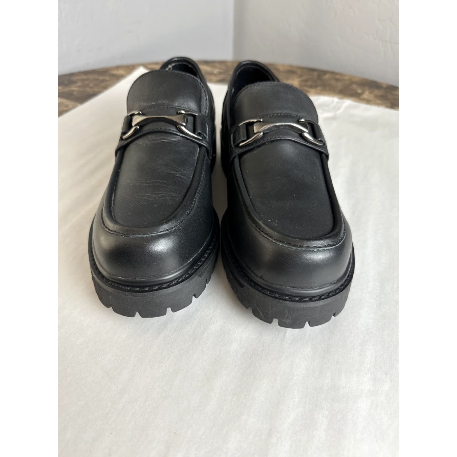 SKECHERS Skechers Y2K Chunky Loafer Boots Slip On Black Leather Mens Sz 10 New No Box Size US 10 / EU 43 - 2 Thumbnail