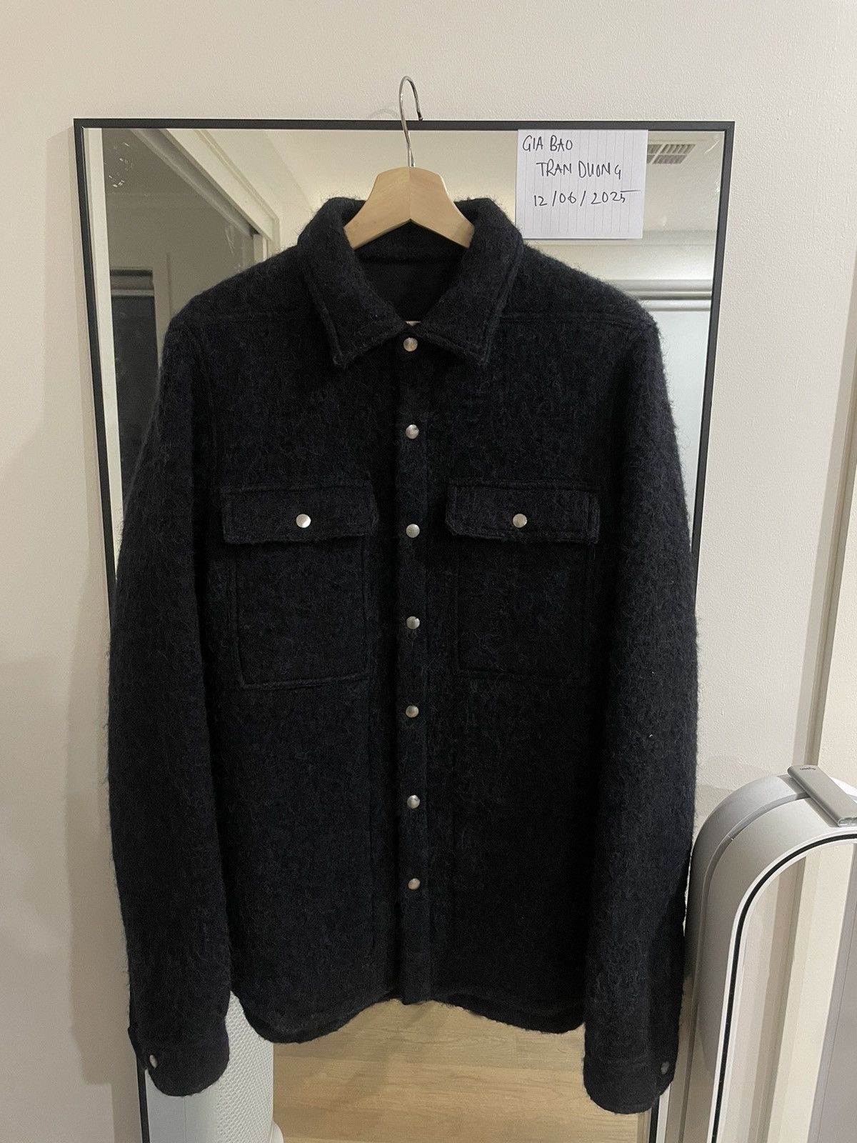 Rick Owens Rick Owens Alpaca Wool Shirt Size 38S - 2 Thumbnail