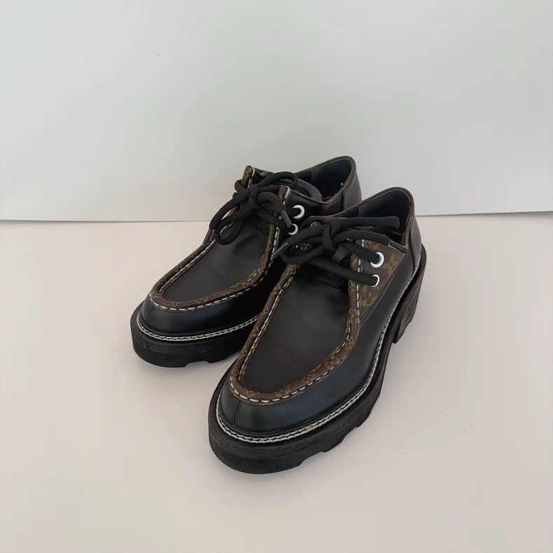Louis Vuitton Louis Vuitton Beaubourg Platform Derby Shoes - dmc Size US 7.5 / EU 40-41 - 1 Thumbnail