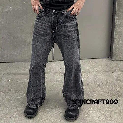 VIBE Black Washed Stacked Denim Jeans Size US 32 / EU 48 - 3 Thumbnail