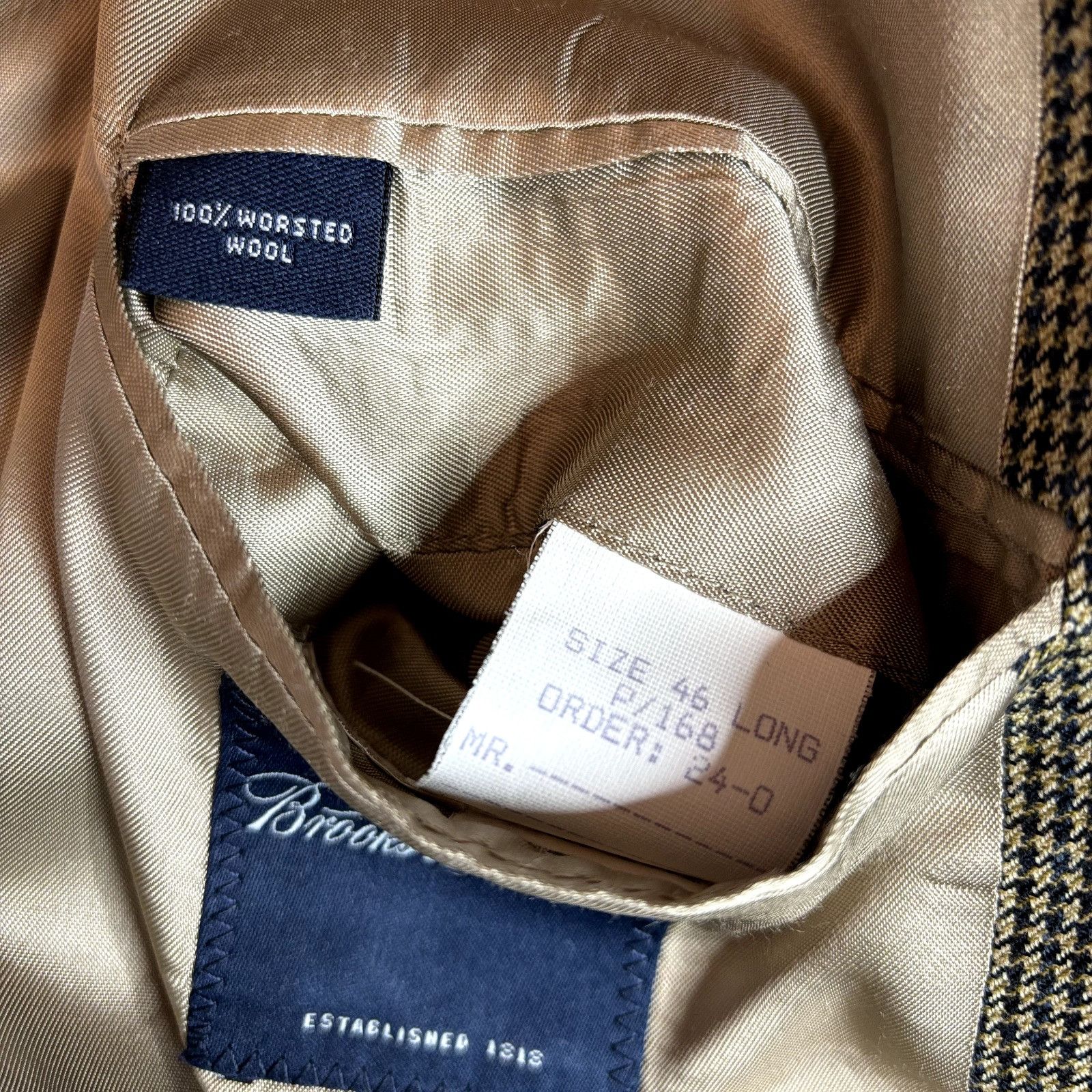 Brooks Brothers Brooks Brothers Men's Sport Coat Blazer 46L Multicolor Hound Size 46L - 12 Thumbnail